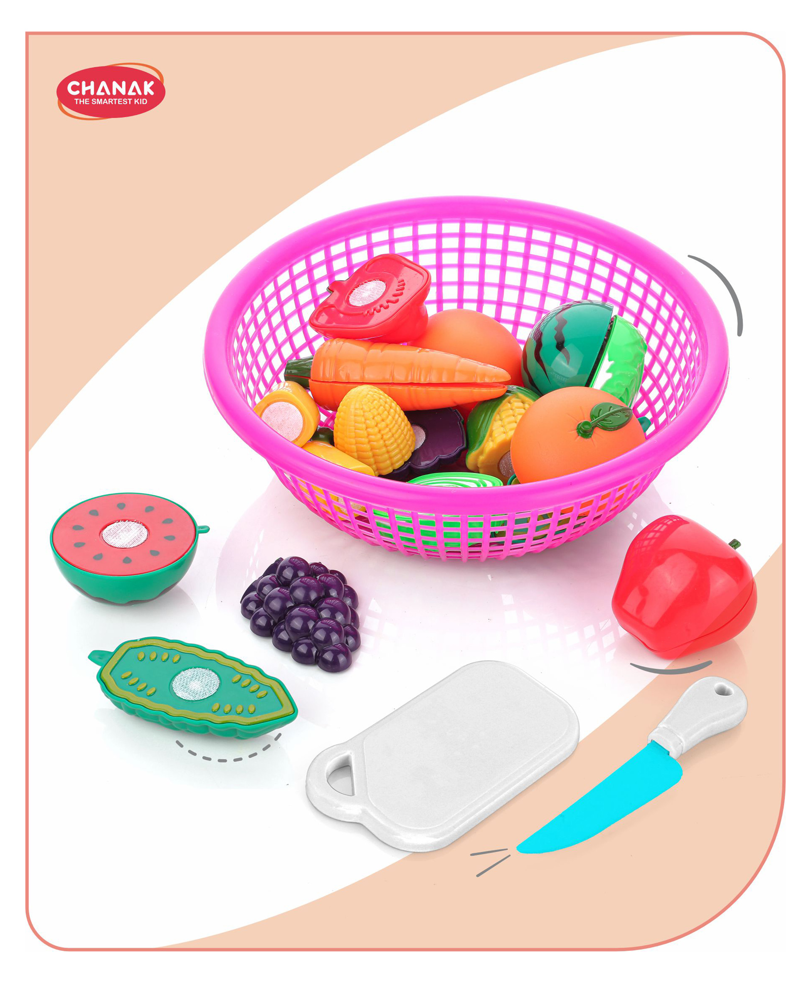 Aditi Toys Fruits & Vegetables Pretend Play Toys Multicolor - 12 Pieces-picture-17