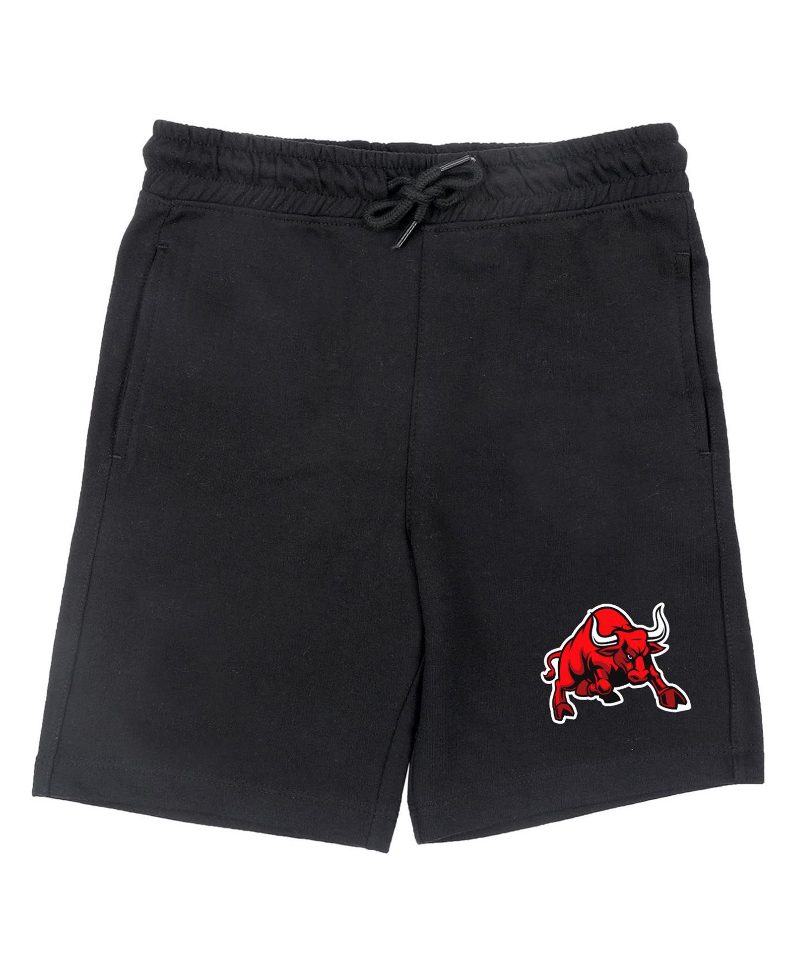 Wear Your Mind Angry Bull Graphic Print Detailing Shorts - Black-picture-23