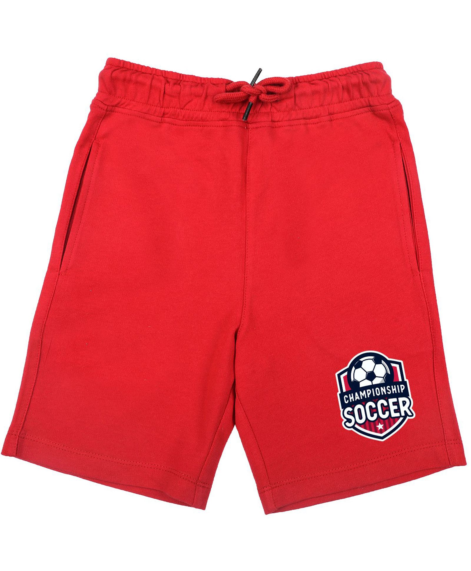 Wear Your Mind Soccer Print Detailing Shorts - Red-picture-28