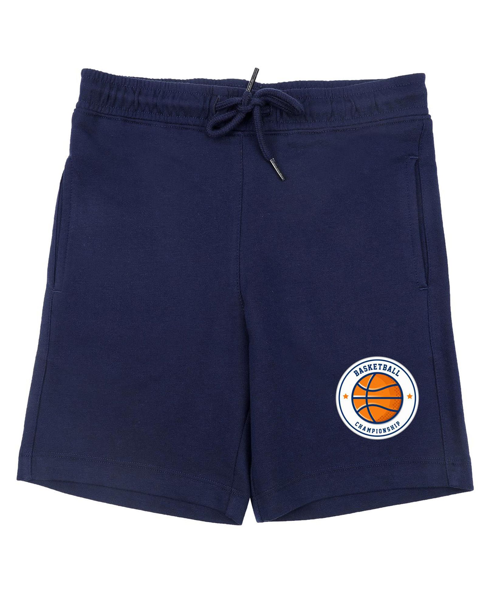 Wear Your Mind Graphic Basketball Print Shorts - Navy Blue-picture-12