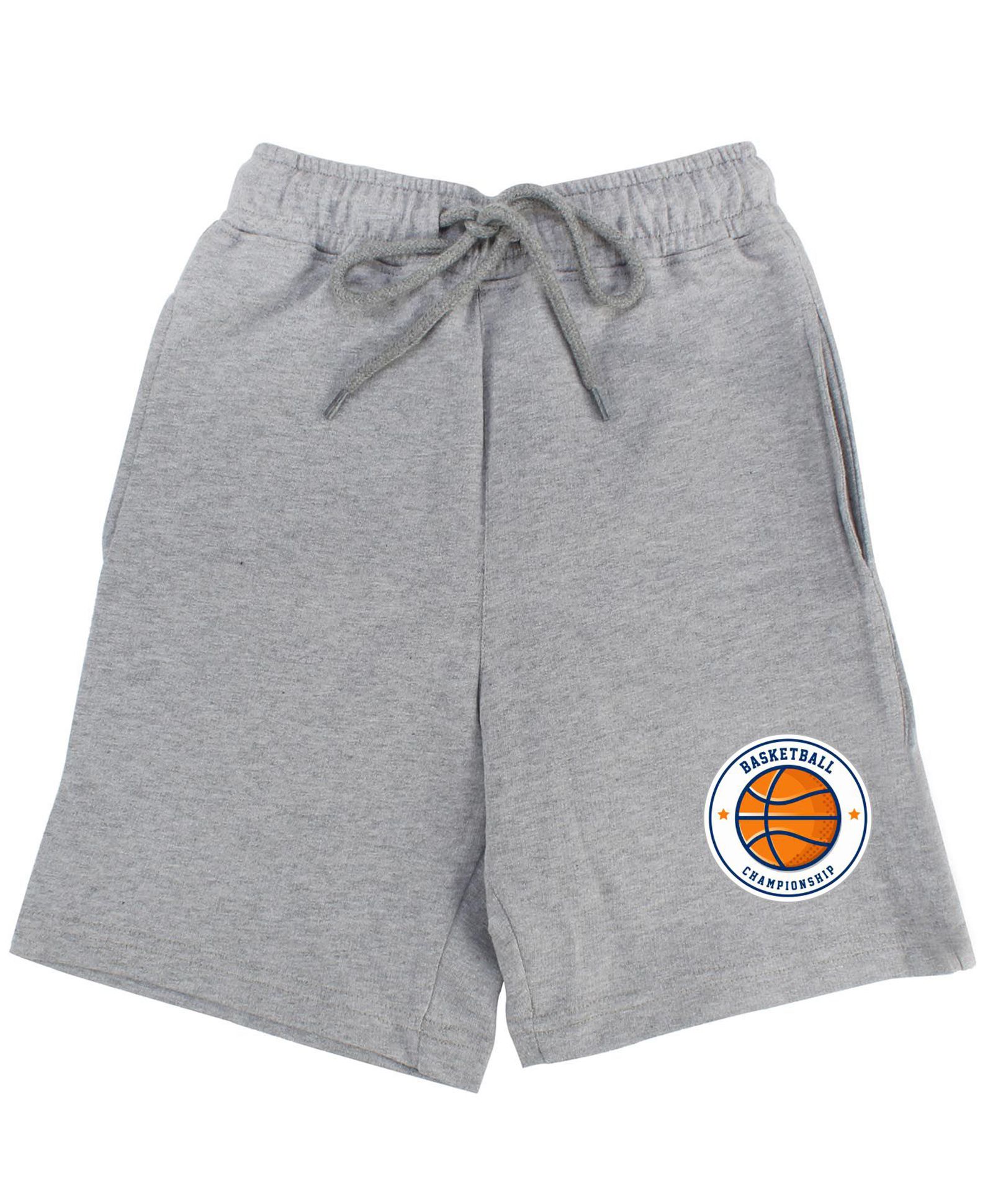 Wear Your Mind Graphic Basketball Print Shorts - Grey-picture-11
