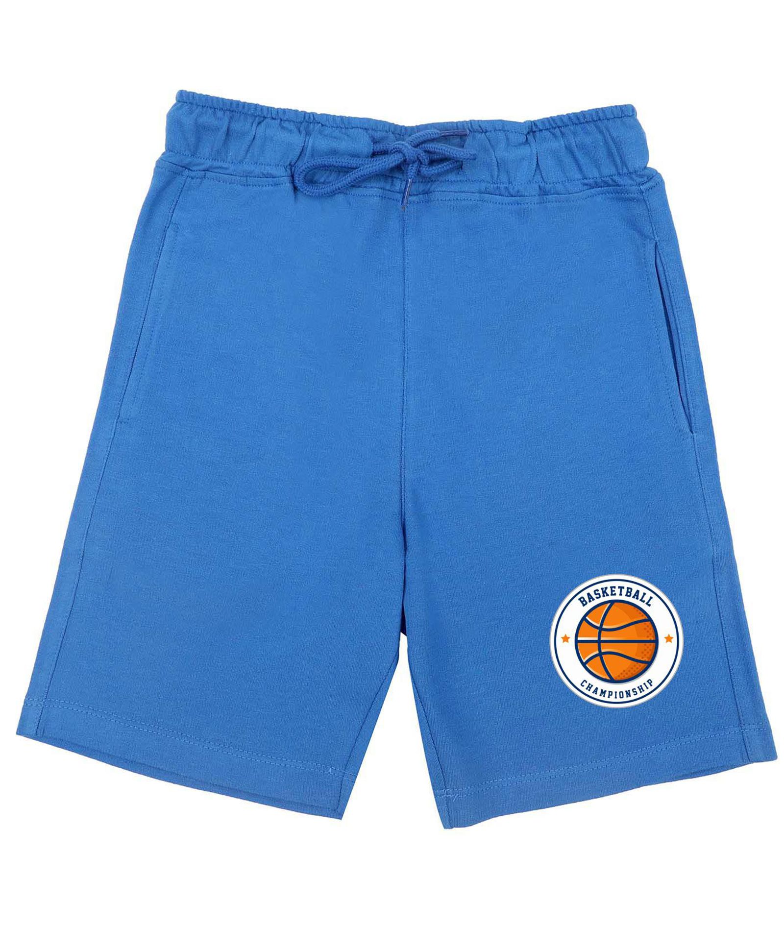 Wear Your Mind Graphic Basketball Print Shorts - Royal Blue-picture-17