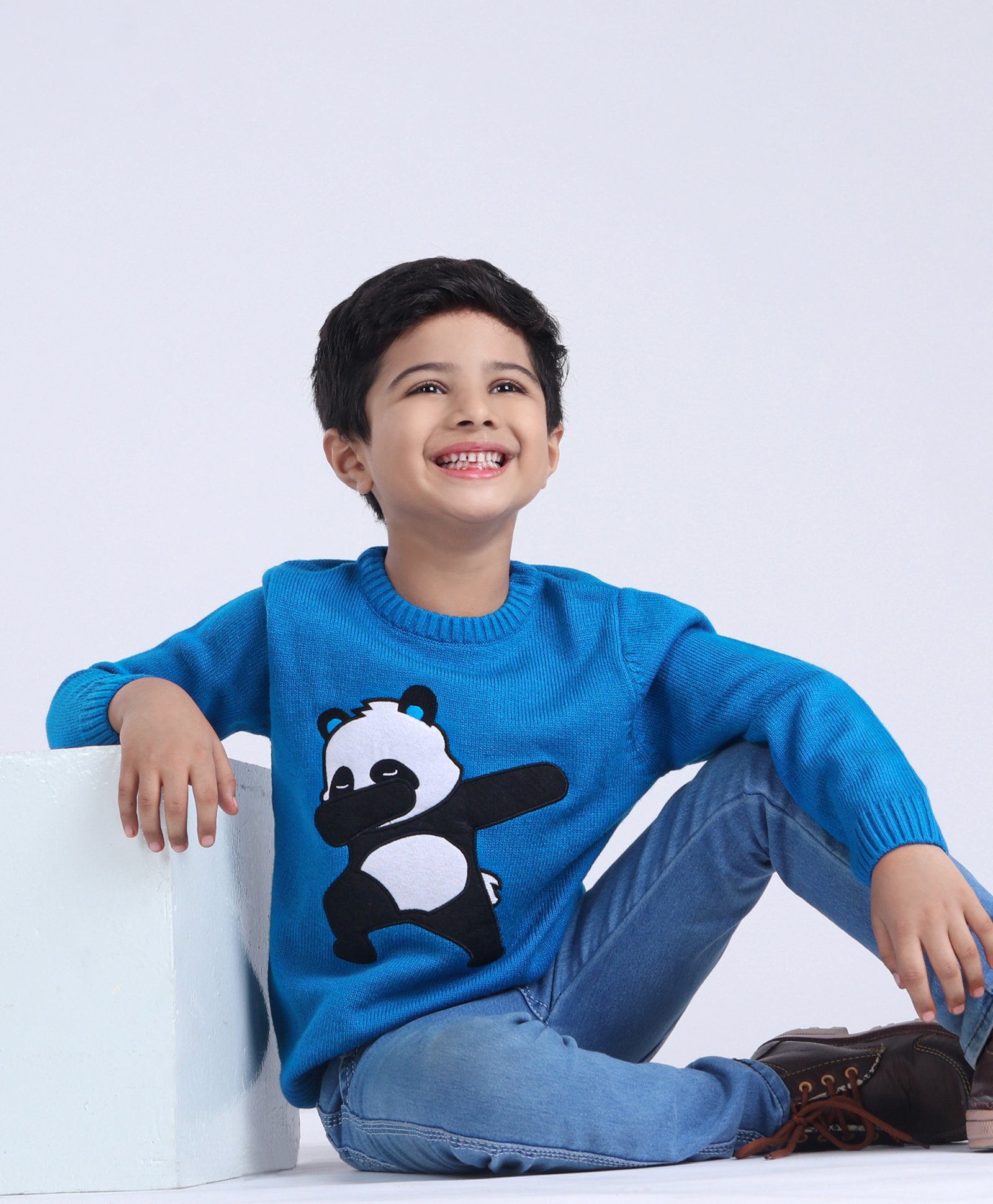 Babyhug Full Sleeves Sweater - Blue
