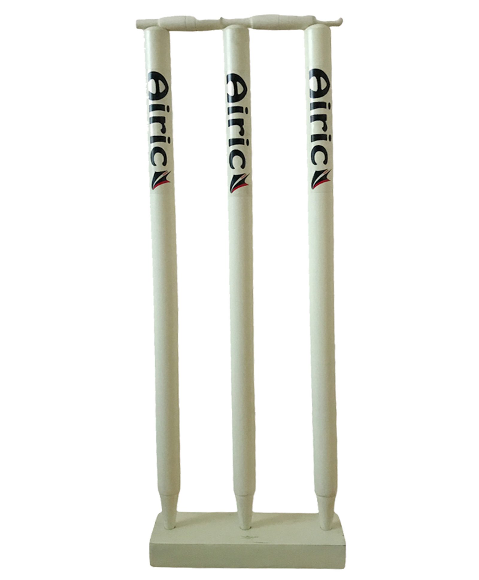 Airic Wooden Wicket Set With Bails And Wooden Base - White-picture-10