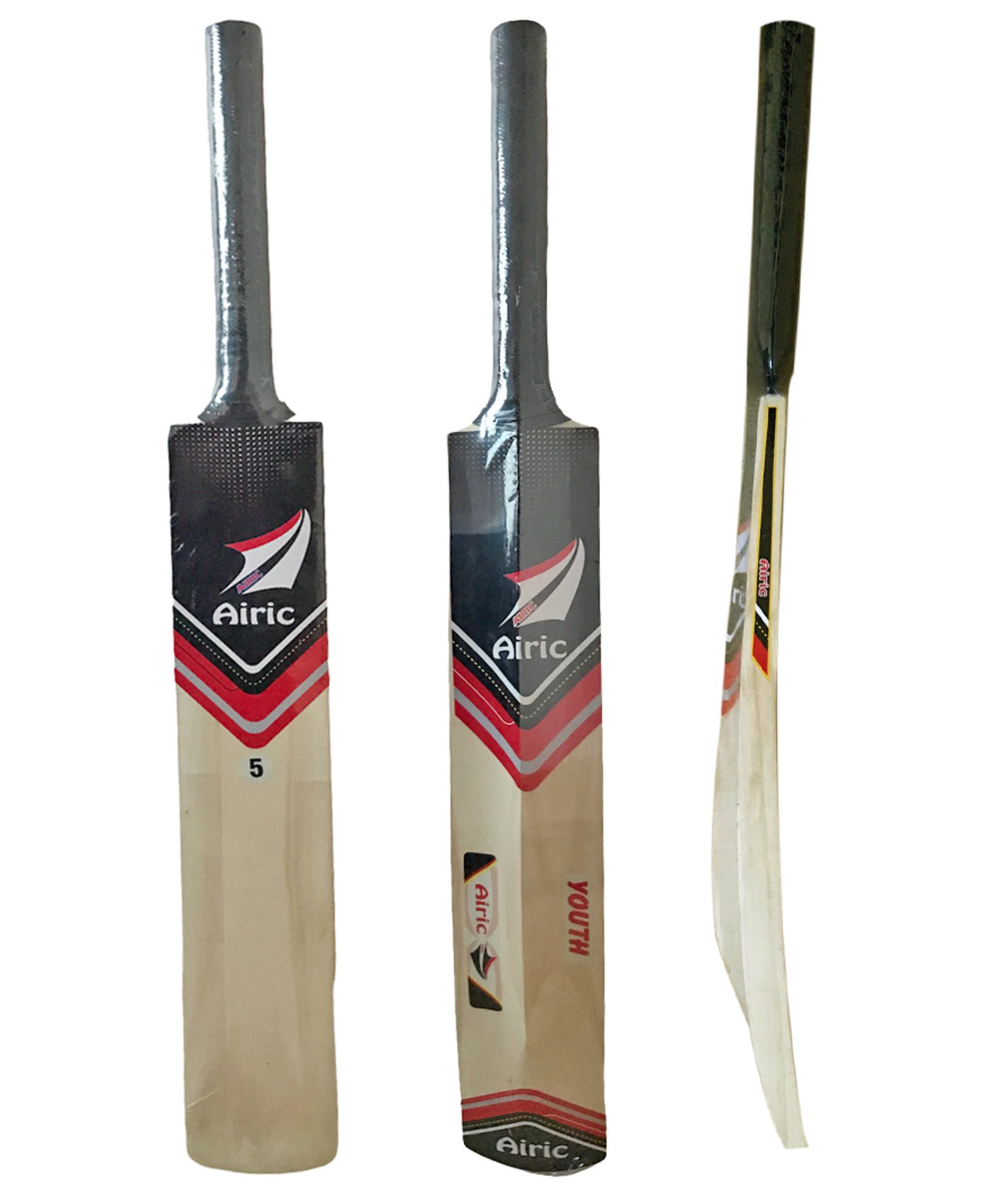 Airic Willow Wooden Cricket Bat  - Light Brown-image-8