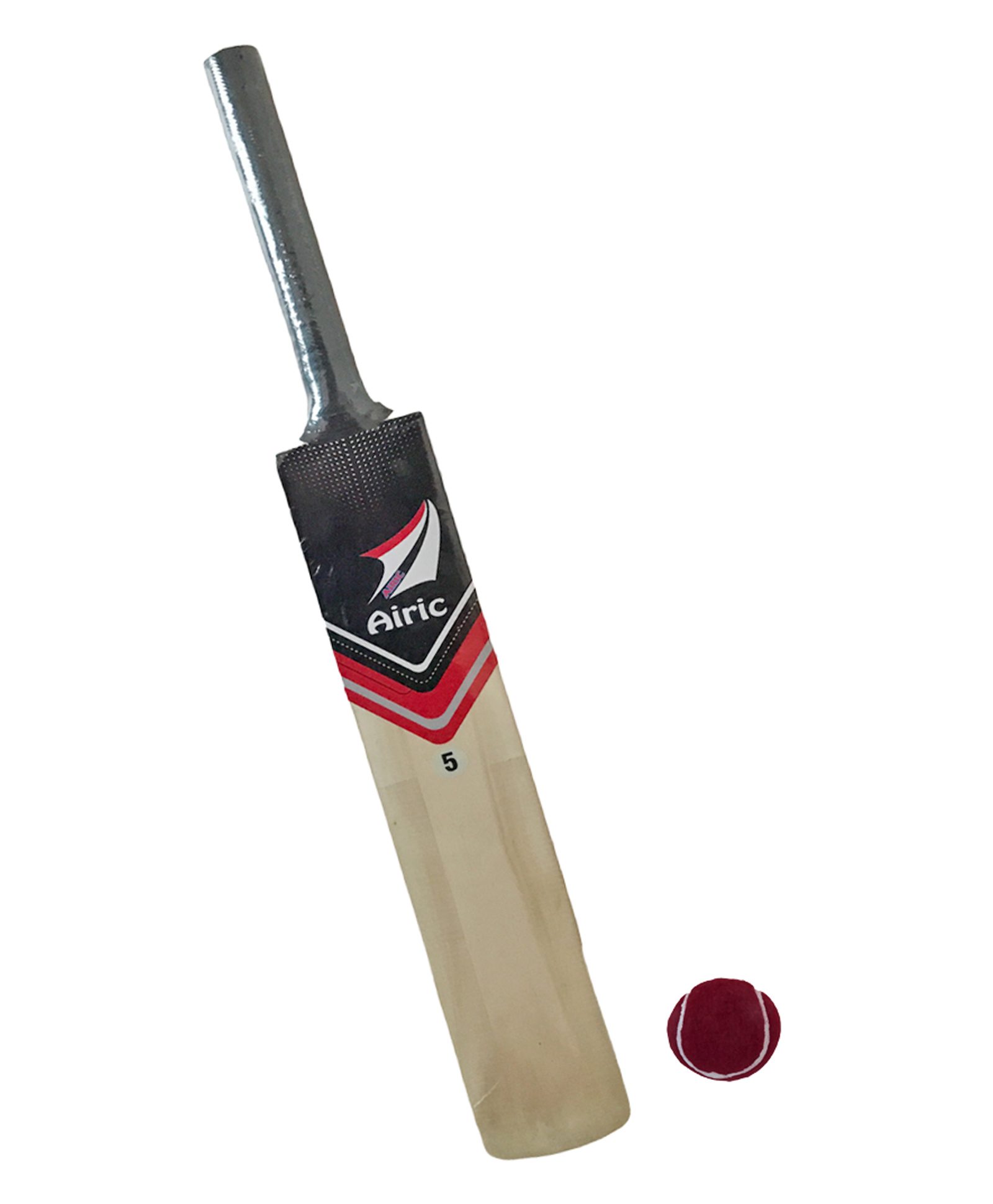 Airic Kashmiri Popular Willow Cricket Bat with Tennis Ball - Brown Black-picture-2
