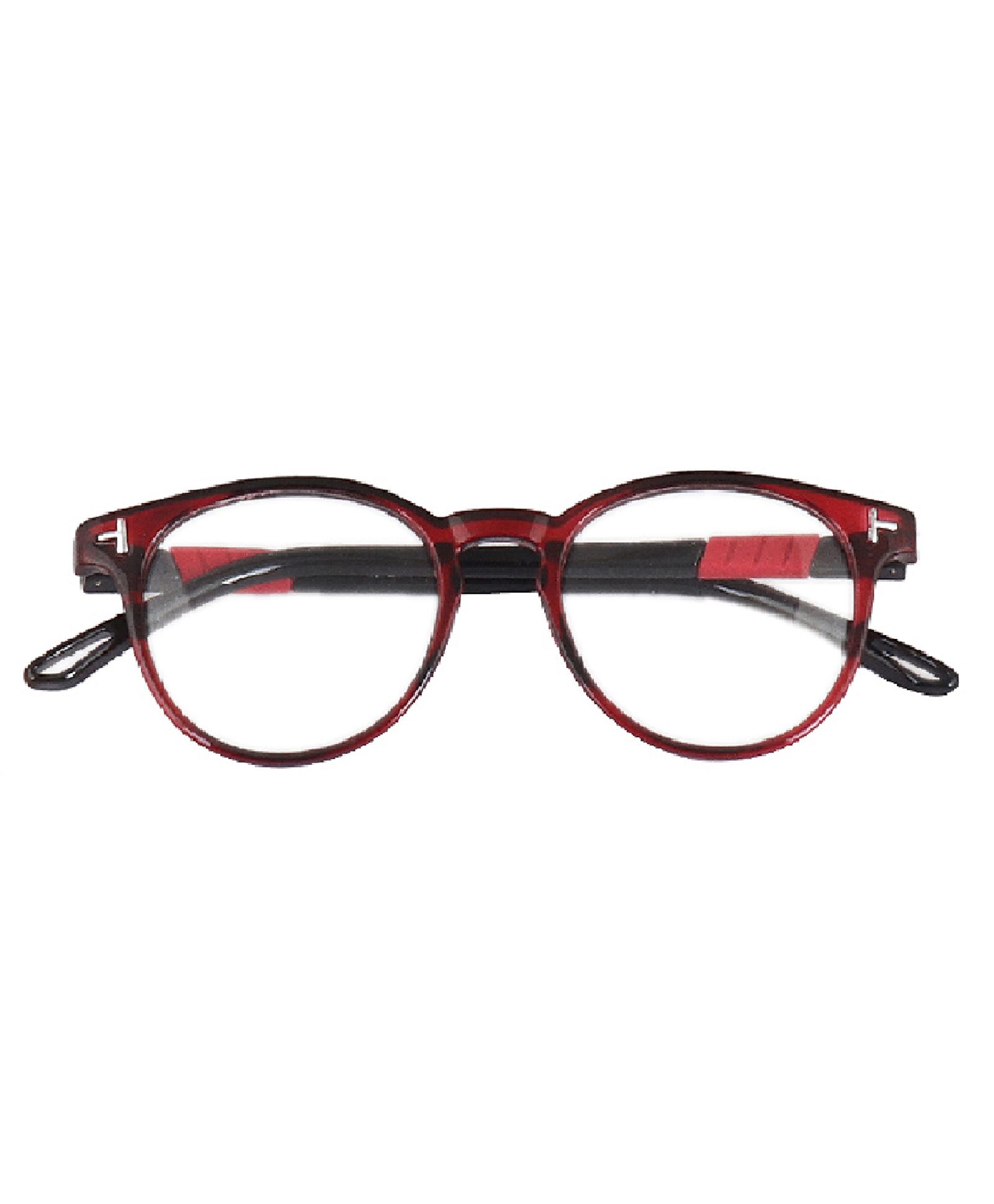 Optify Oval UV Protection Light Blocking Zero Power Glasses - Red-image-48