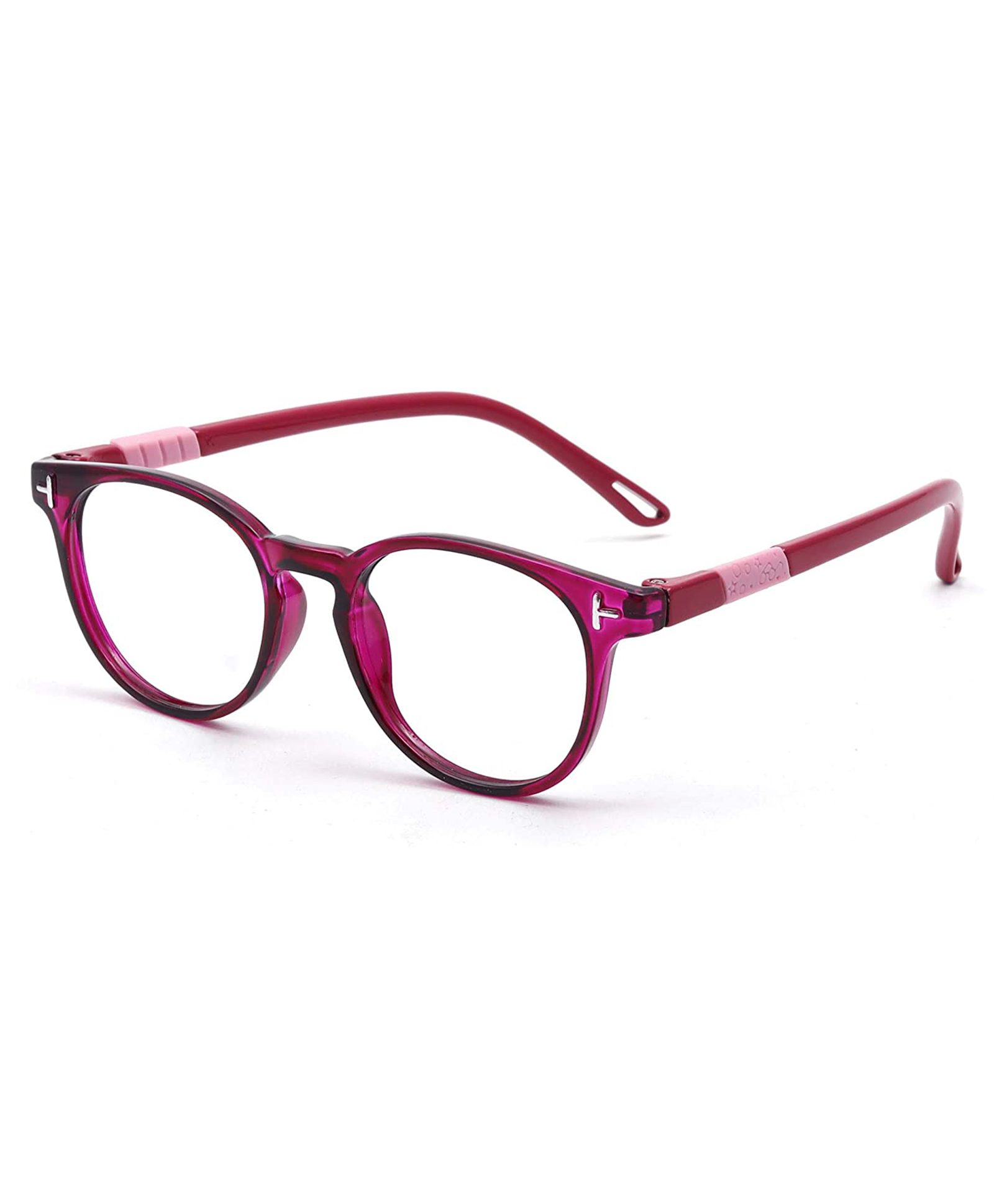Optify Oval UV Protection Light Blocking Zero Power Glasses - Purple-image-33