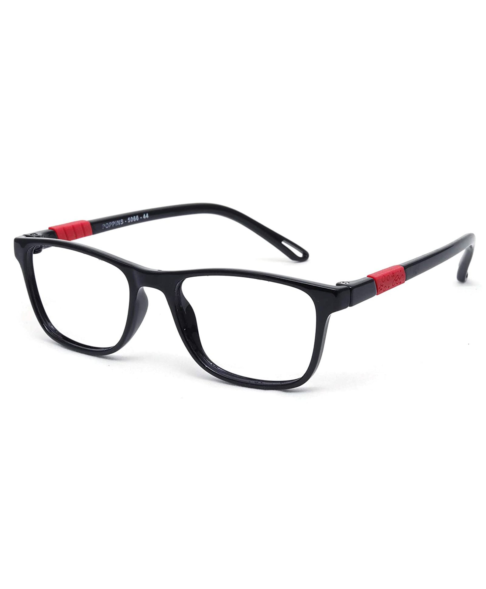 Optify Blue Light Blocking Zero Power Glasses Rectangle Shape - Black Red-picture-14