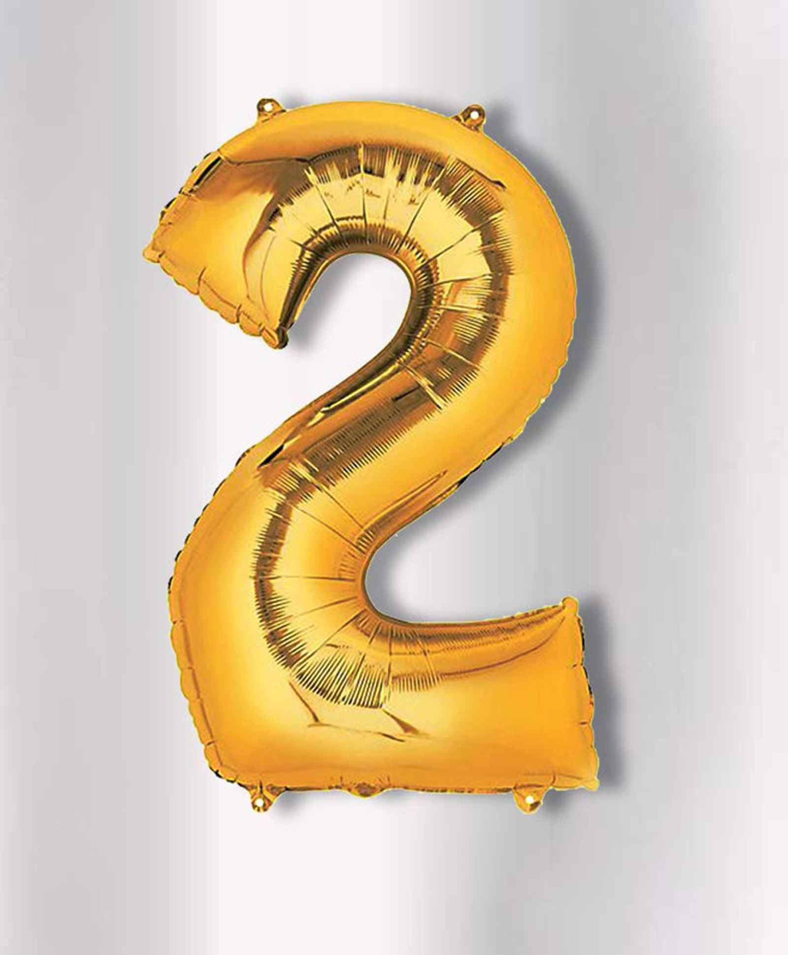 Amfin Number 2 Foil Balloon Golden - Height 40 cm-image-26