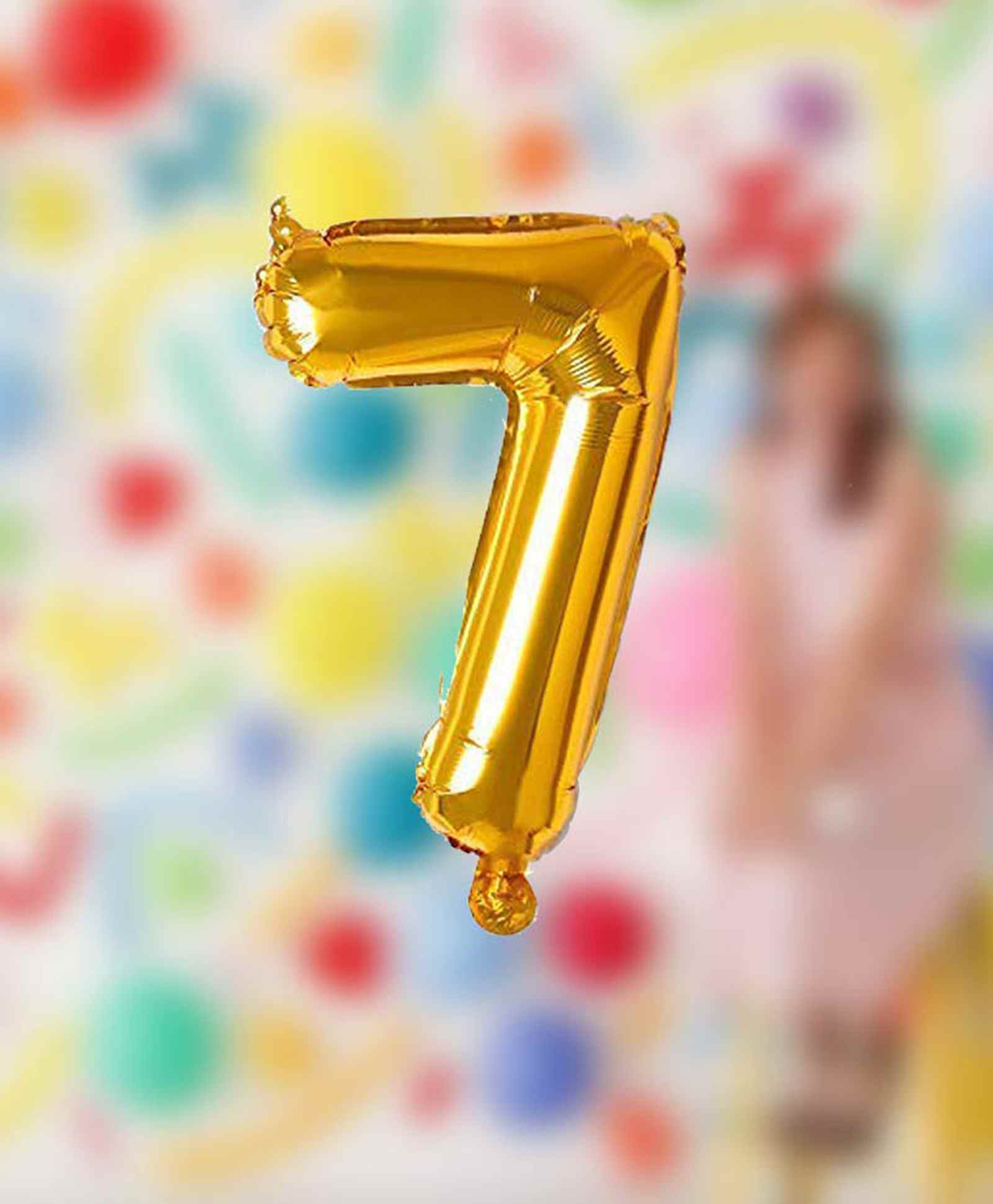 Amfin Number 7 Foil Balloon Golden - Height 40 cm-picture-10