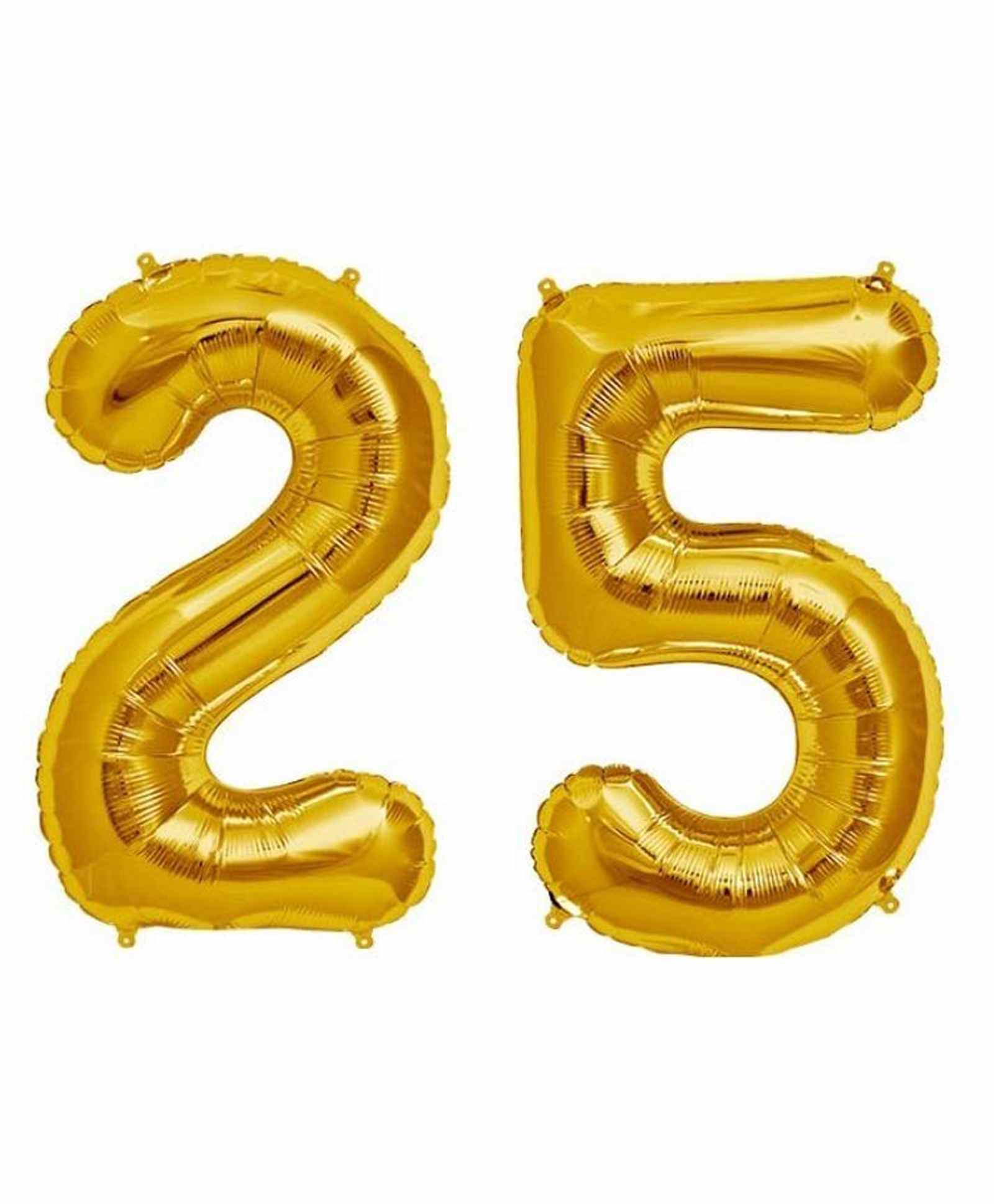 Amfin 25th Number Foil Balloon - Golden-picture-7