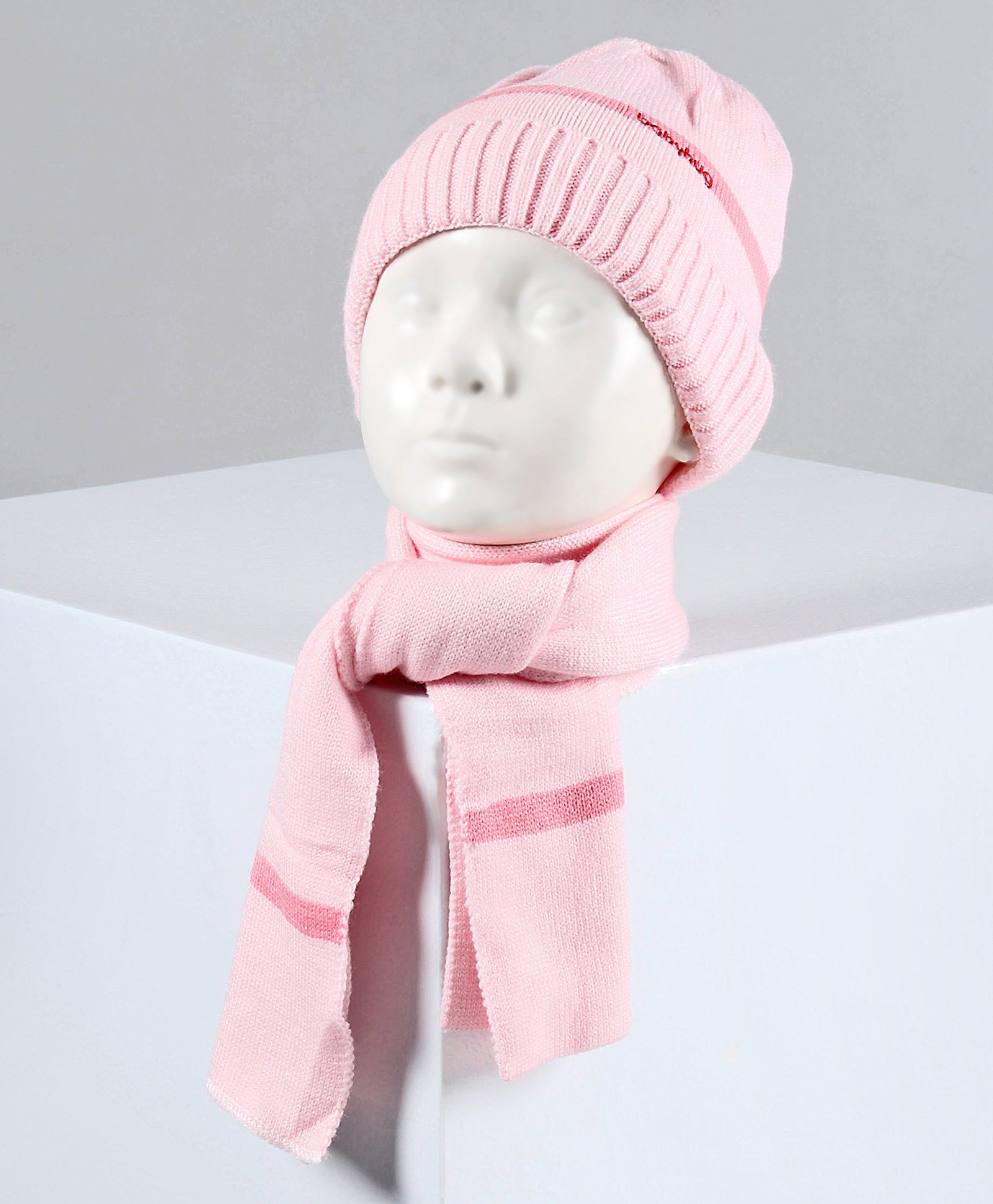 Babyhug Cap & Muffler Set Pink - Cap Diameter 9.5 cm-image-32