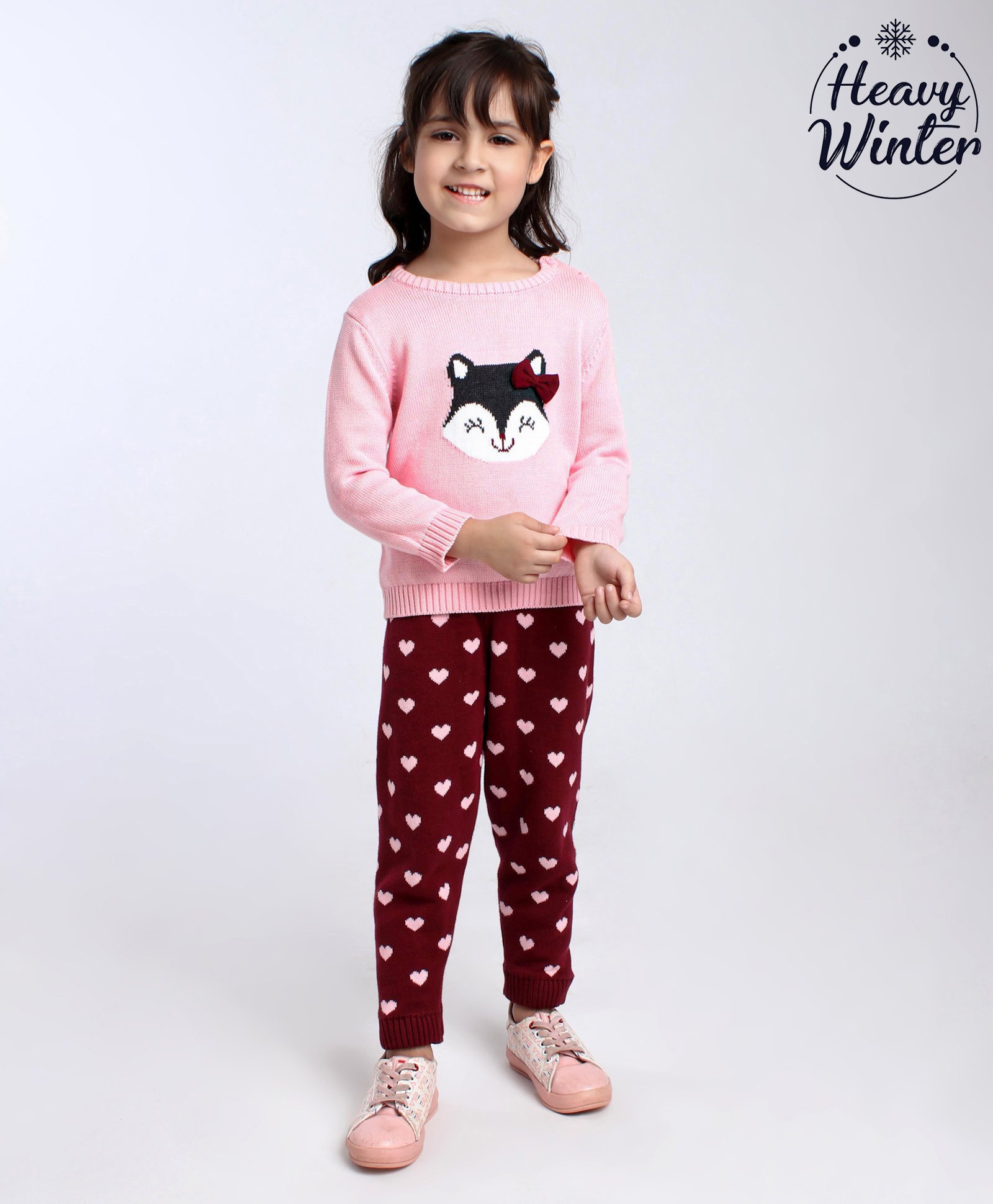 Babyoye Cotton Full Sleeve Baby Sweater Set - Pink-image-16