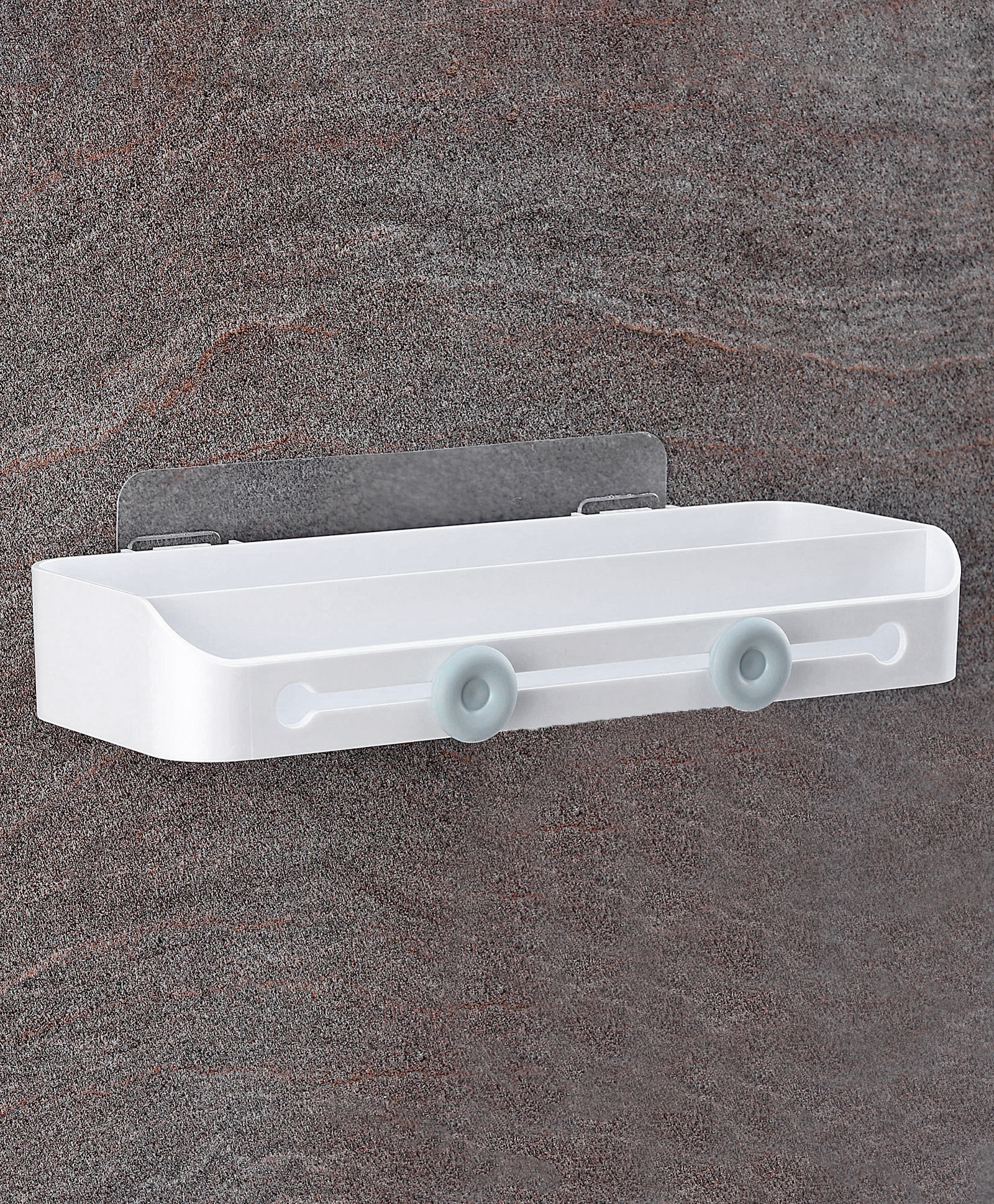 fab n funky Multipurpose Wall Hanging Bathroom Storage Rack - White-picture-17