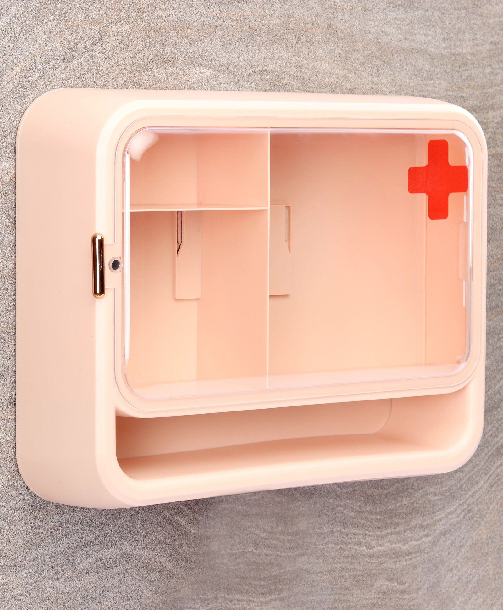 Bathroom 4 Compartment Storage Cabinet - Pink-image-27