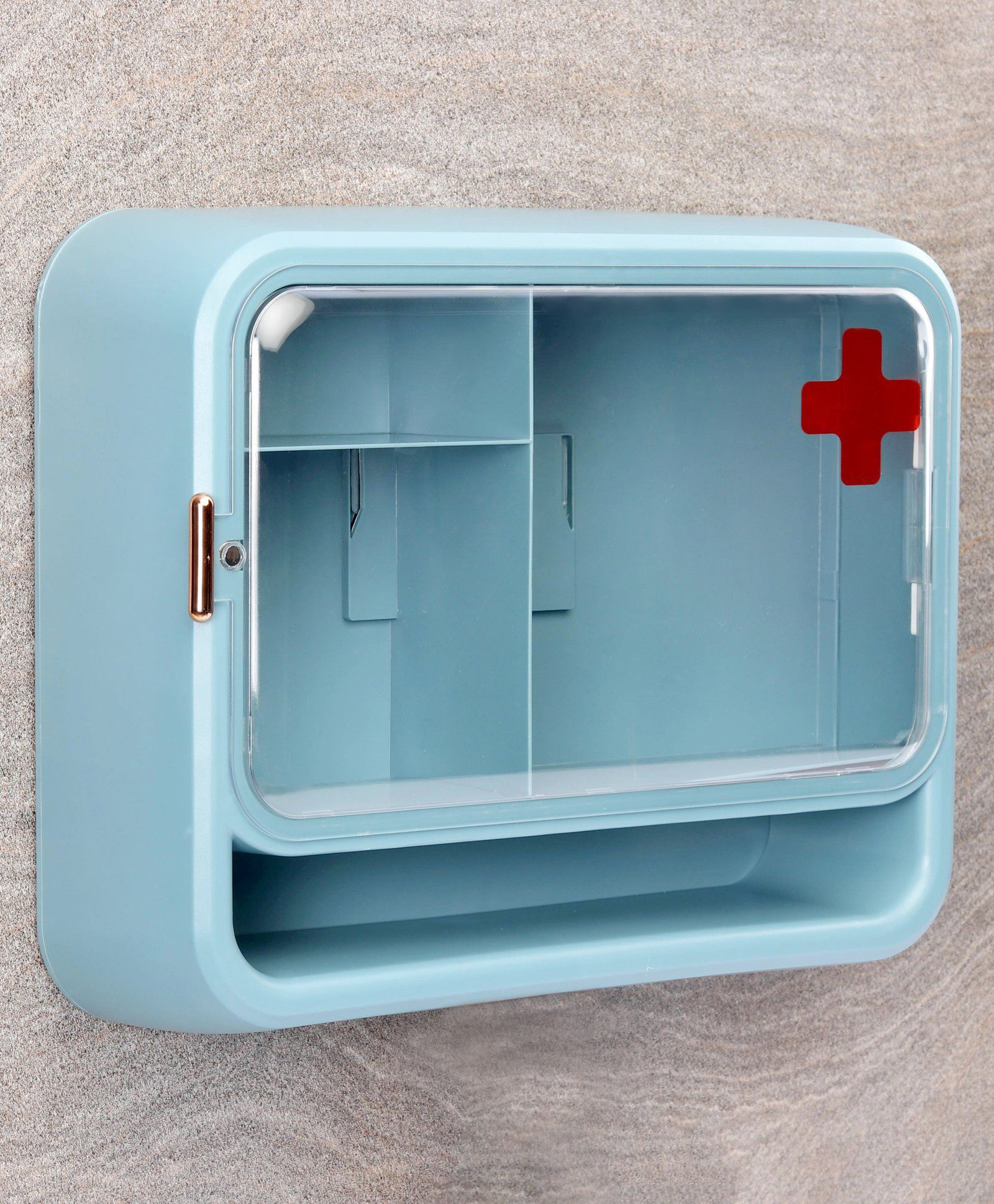 Bathroom 4 Compartment Storage Cabinet - Blue-image-6