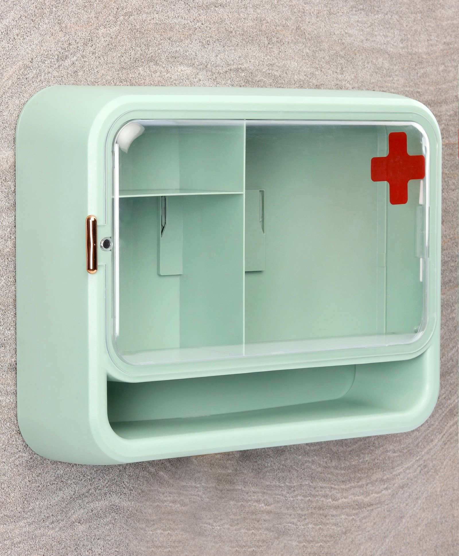 Bathroom 4 Compartment Storage Cabinet - Green-image-31
