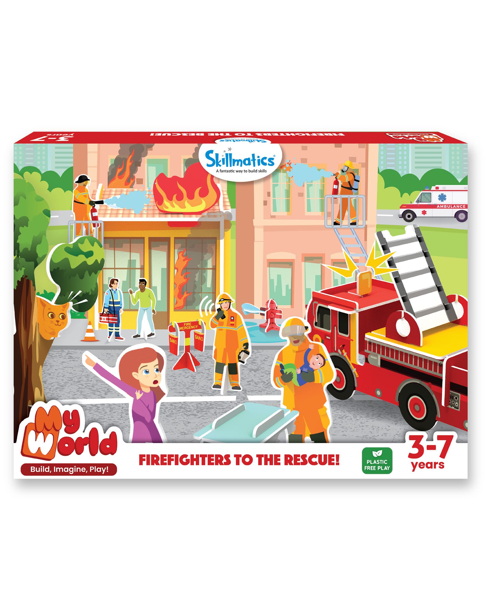 Skillmatics STEM Building Toy My World Firefighters to The Rescue Fun Learning & Playset - 65 Pieces-picture-11