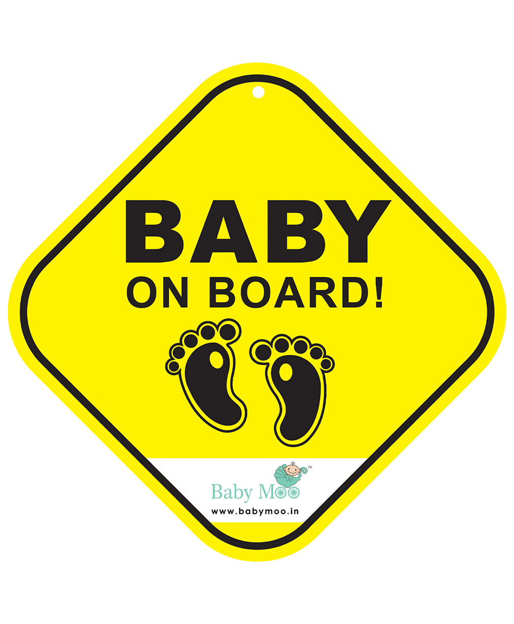 Baby Moo Baby On Board Car Sign - Yellow-picture-11