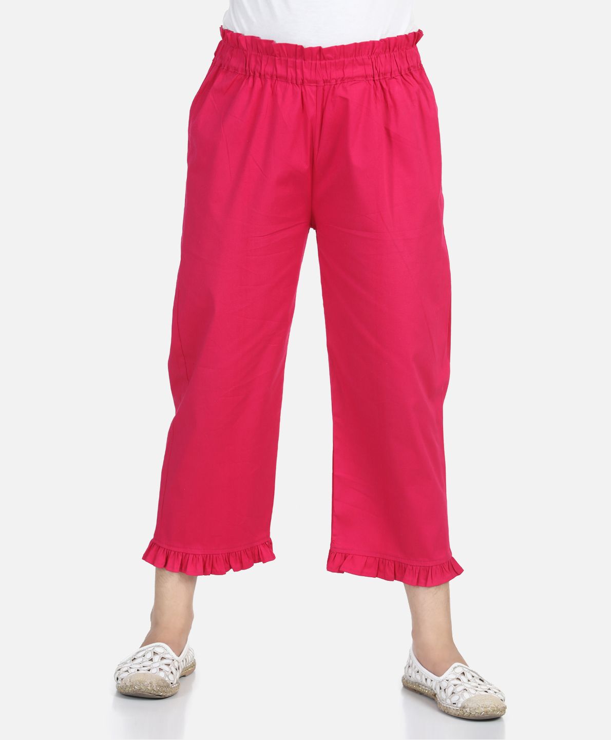 Cutiekins Solid Frill Detailed Pants - Pink-image-45