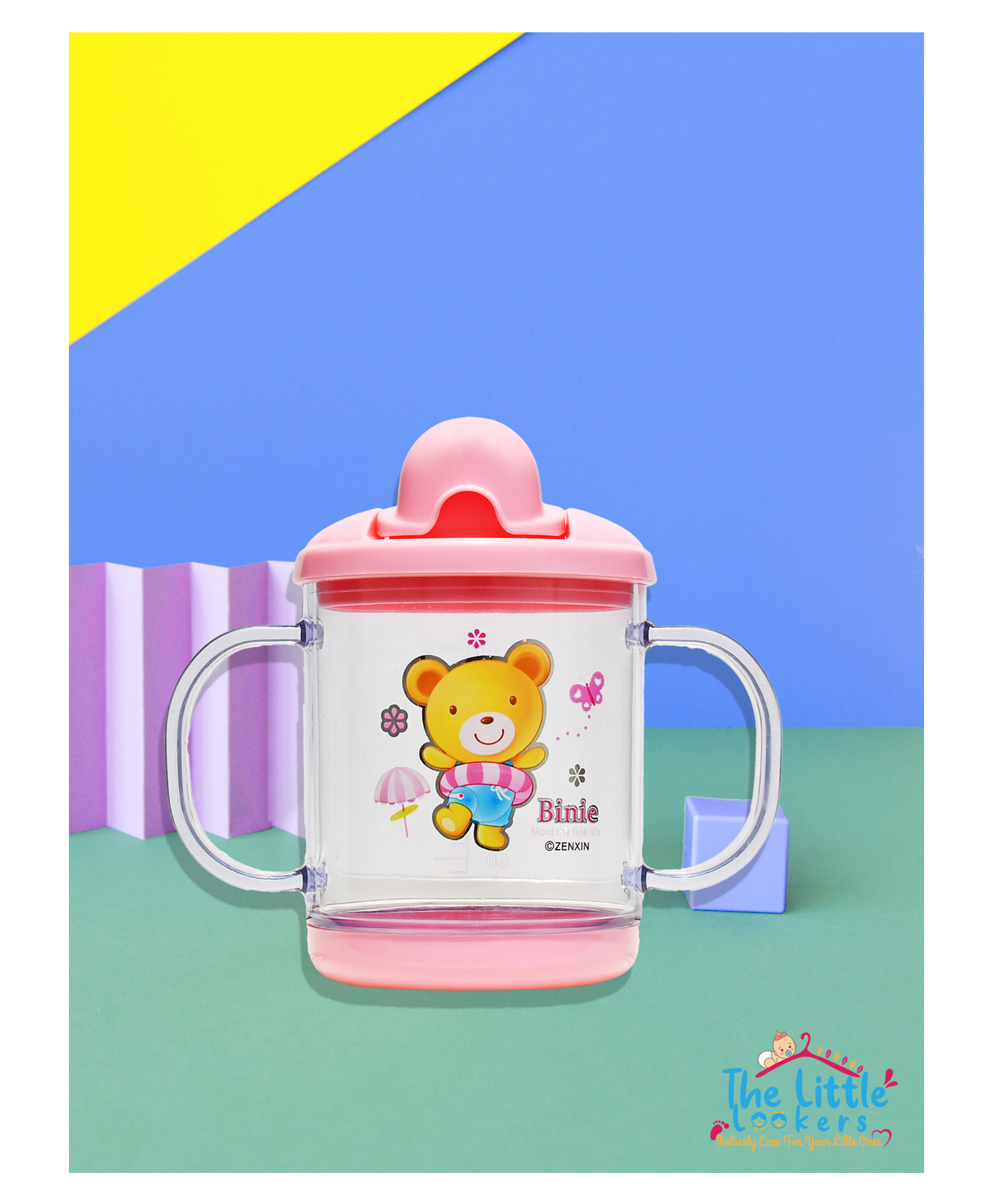 The Little Lookers Unbreakable Spout Sipper With Twin Handles Pink - 200 ml-picture-21