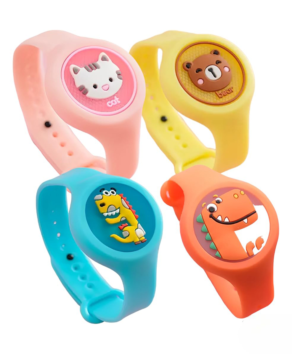 The Little Lookers Reusable Mosquito Repellent Band Pack of 4 - (Color & Print May Vary)-picture-27