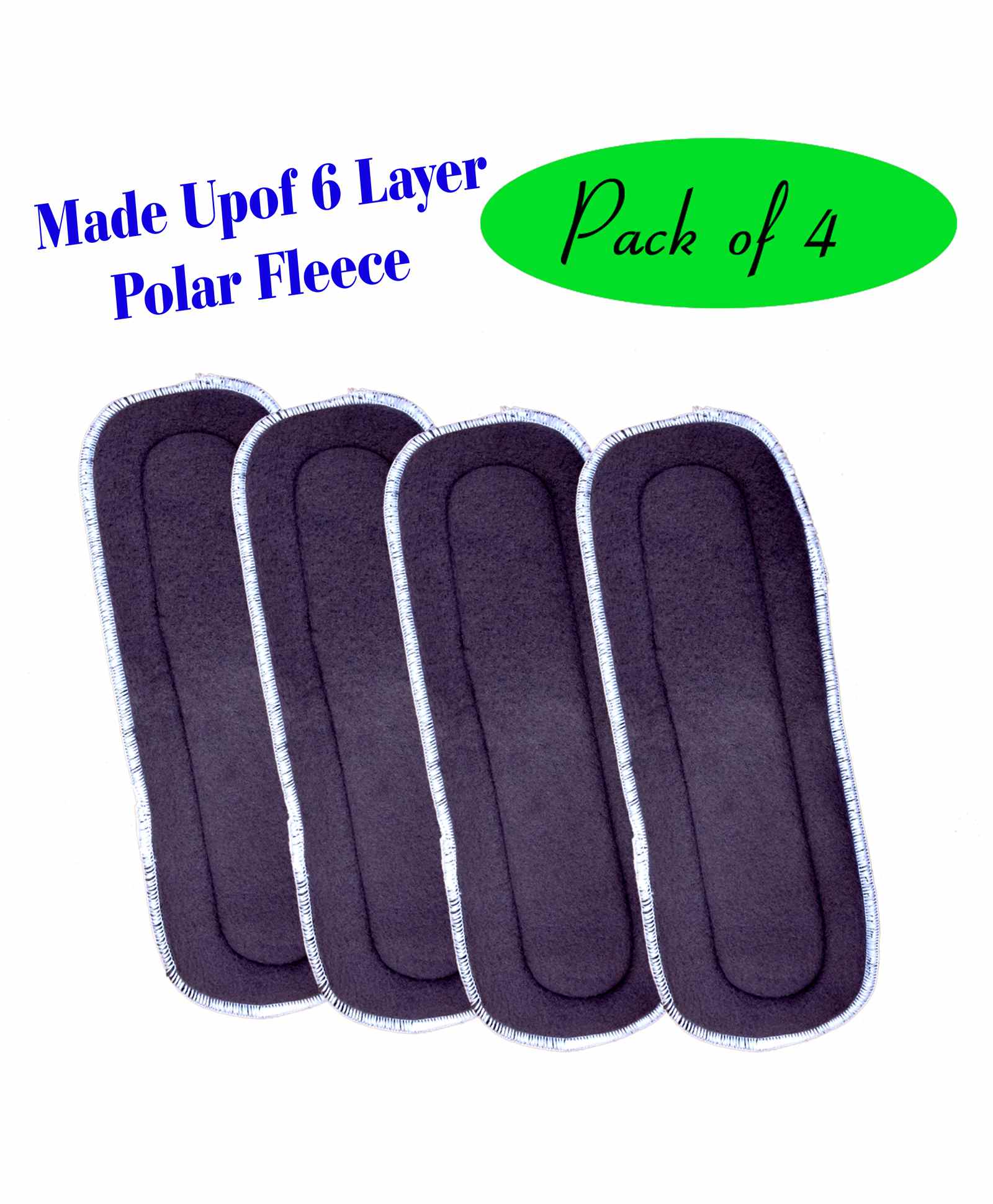 The Little Lookers 6 Layer Polar Fleece Insert Pack Of 4 - Grey-image-41