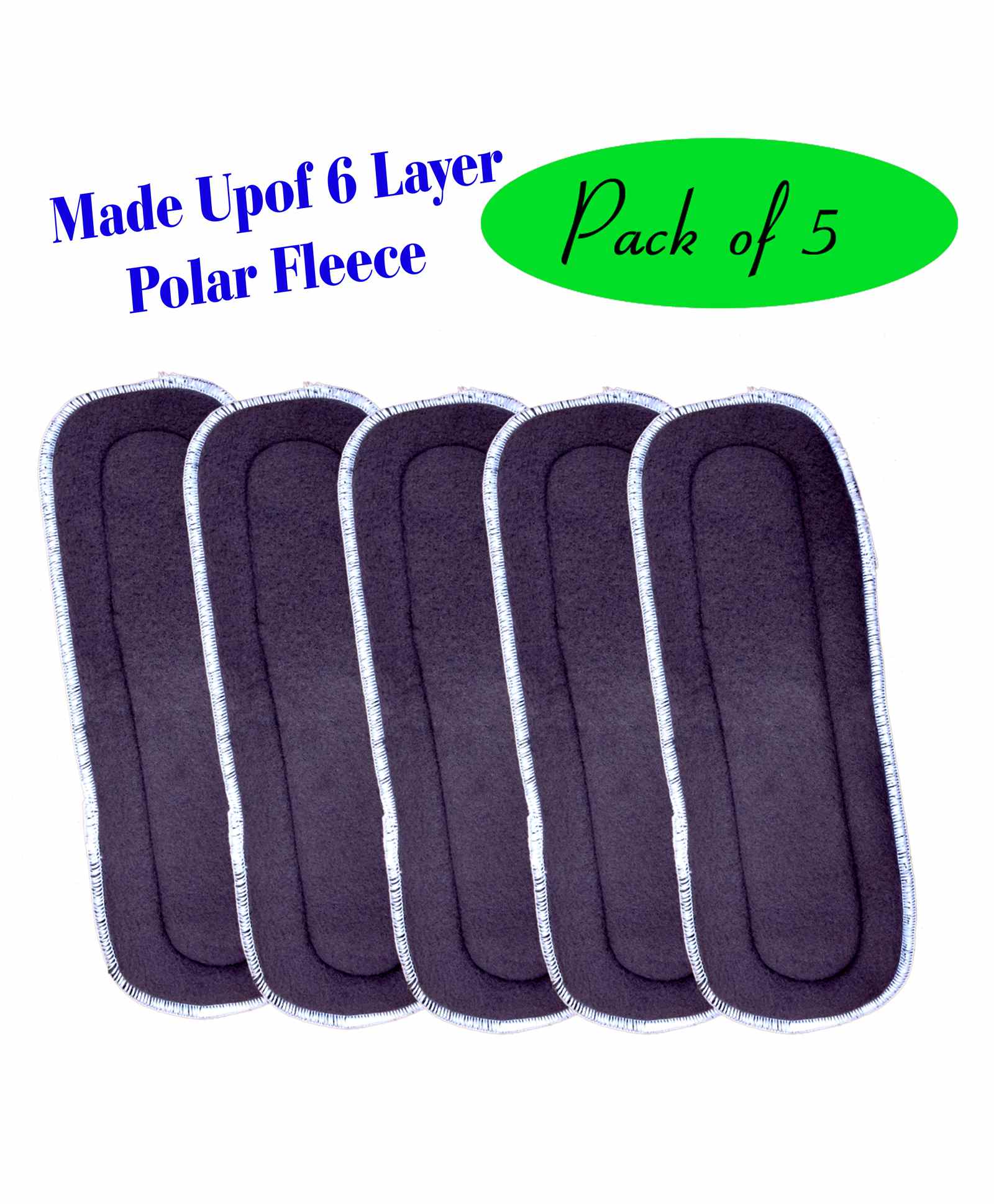 The Little Lookers 6 Layer Polar Fleece Insert Pack Of 5 - Grey-image-42