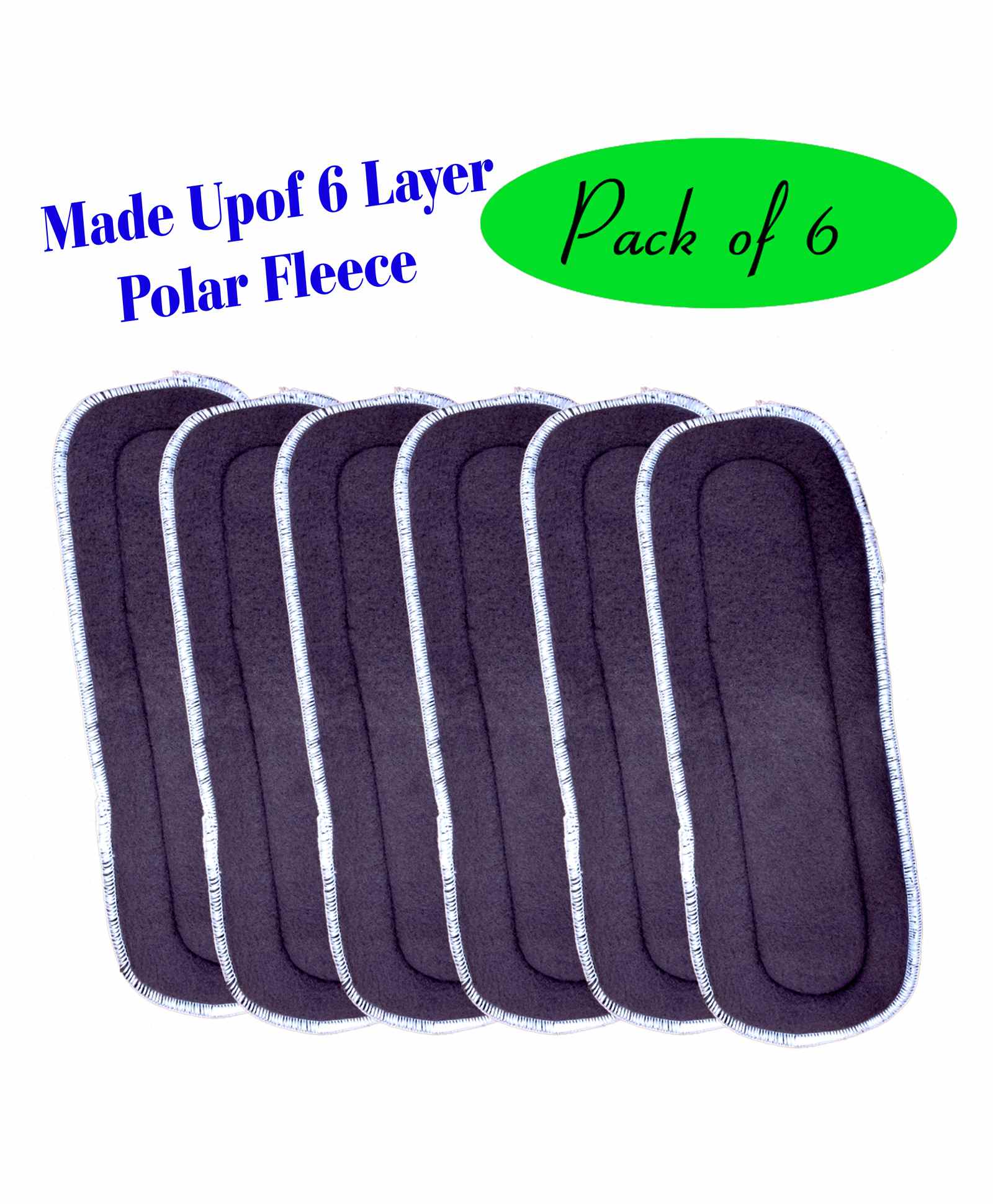 The Little Lookers 6 Layer Polar Fleece Insert Pack Of 6 - Grey-image-37