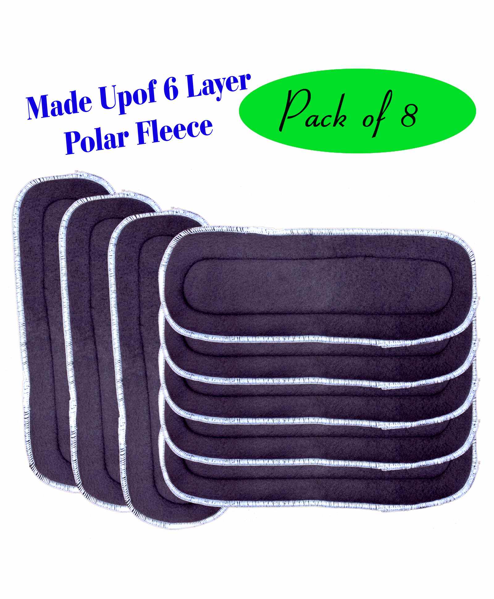 The Little Lookers 6 Layer Polar Fleece Insert Pack Of 8 - Grey-image-45