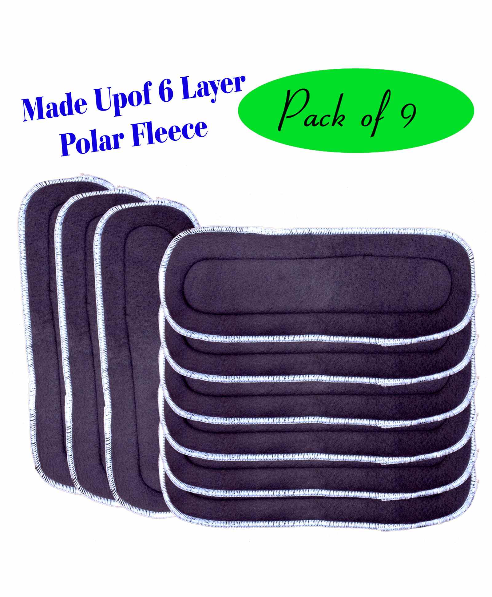 The Little Lookers 6 Layer Polar Fleece Insert Pack Of 9 - Grey-image-46