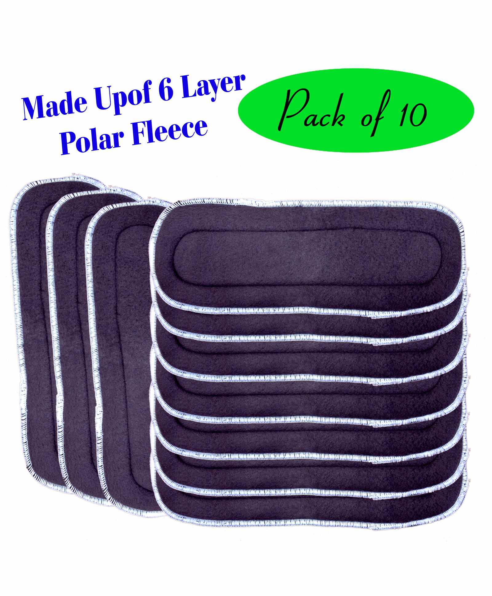 The Little Lookers 6 Layer Polar Fleece Insert Pack Of 10 - Grey-image-26