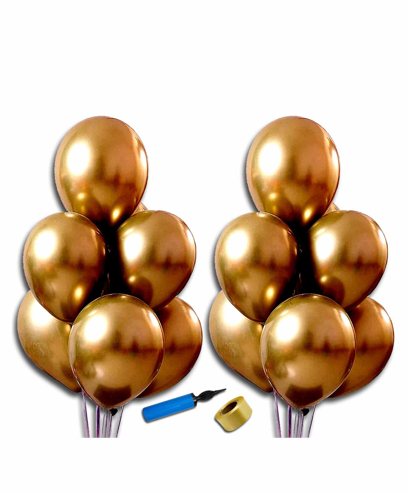 Shopperskart Chrome Balloon Set Golden - Pack of 52-picture-10
