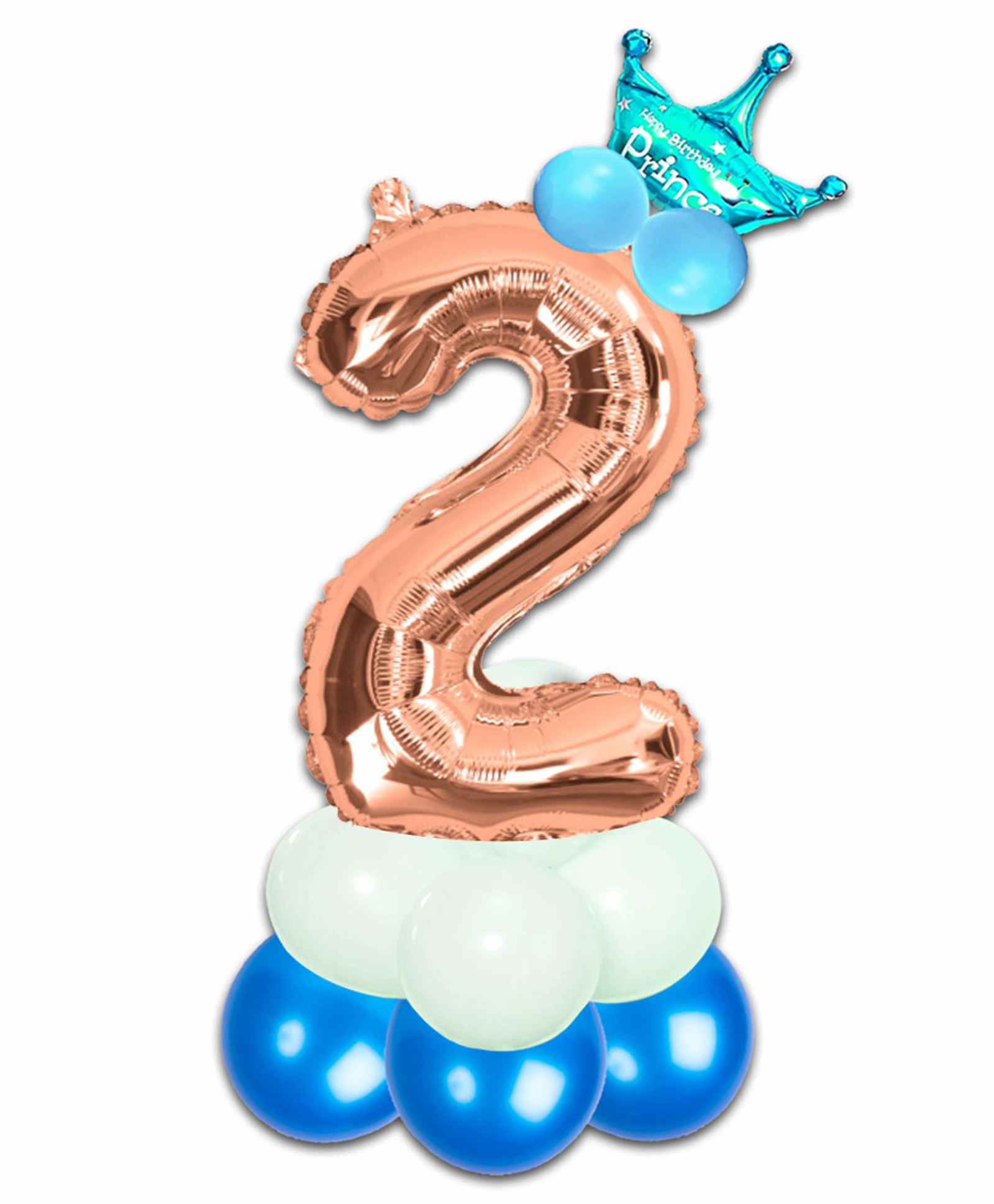 Shopperskart Numeric 2nd Prince Happy Birthday Balloons Decoration Set Multicolour - Pack of 13-image-15