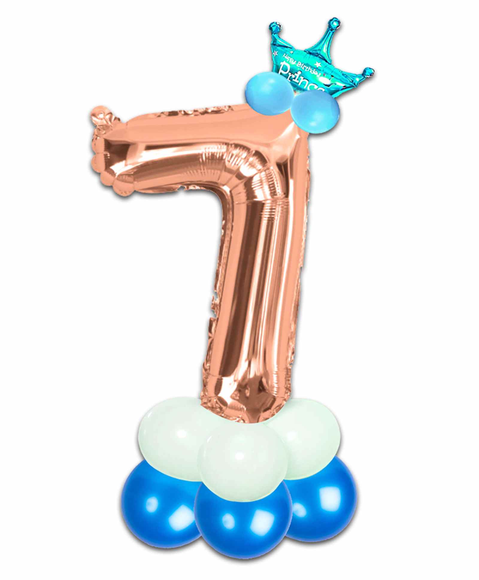 Shopperskart Numeric 7th Prince Happy Birthday Balloons Decoration Set Multicolour - Pack of 13-picture-26