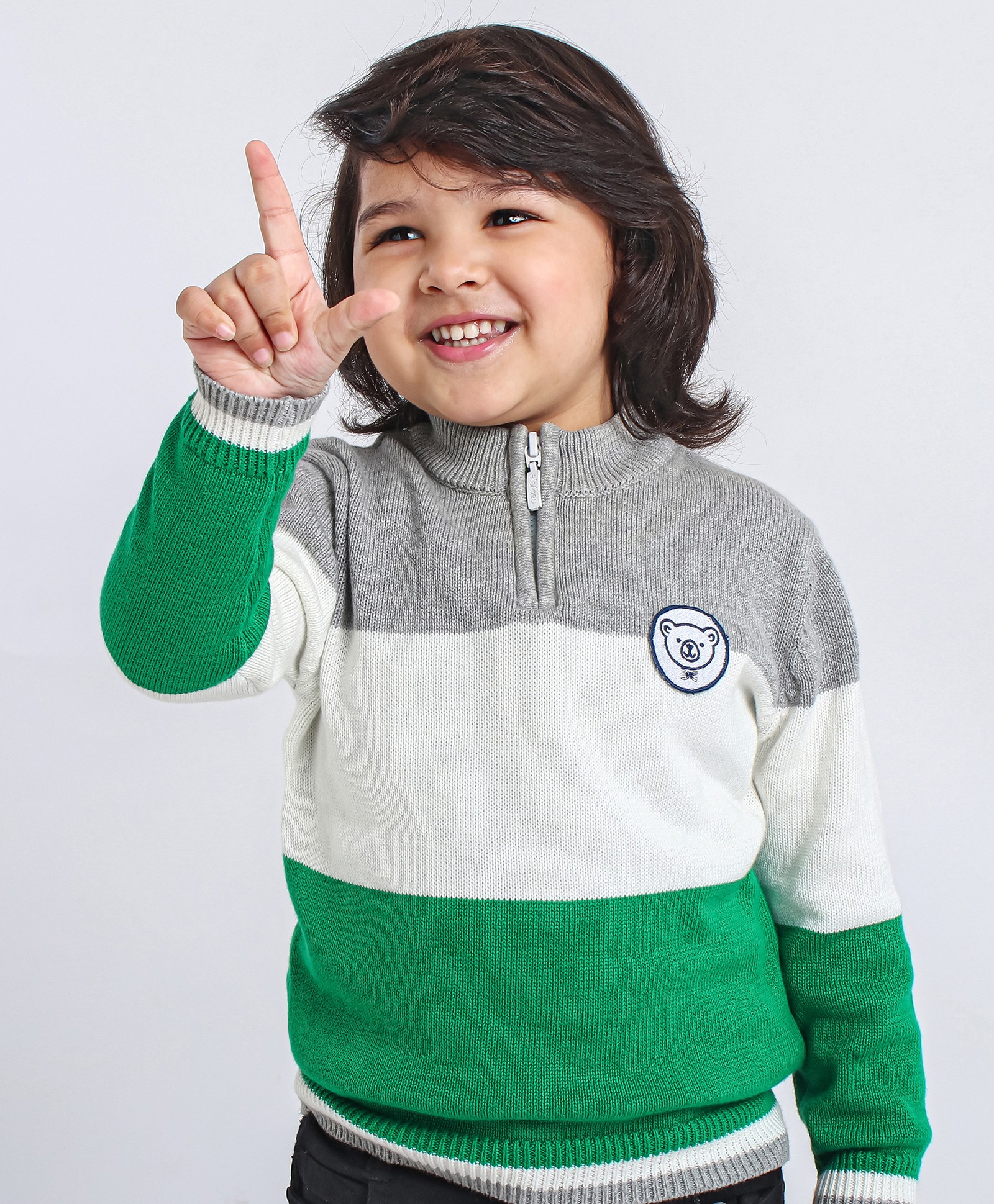 Babyoye Full Sleeves Hooded Sweater Striped - Green-image-43