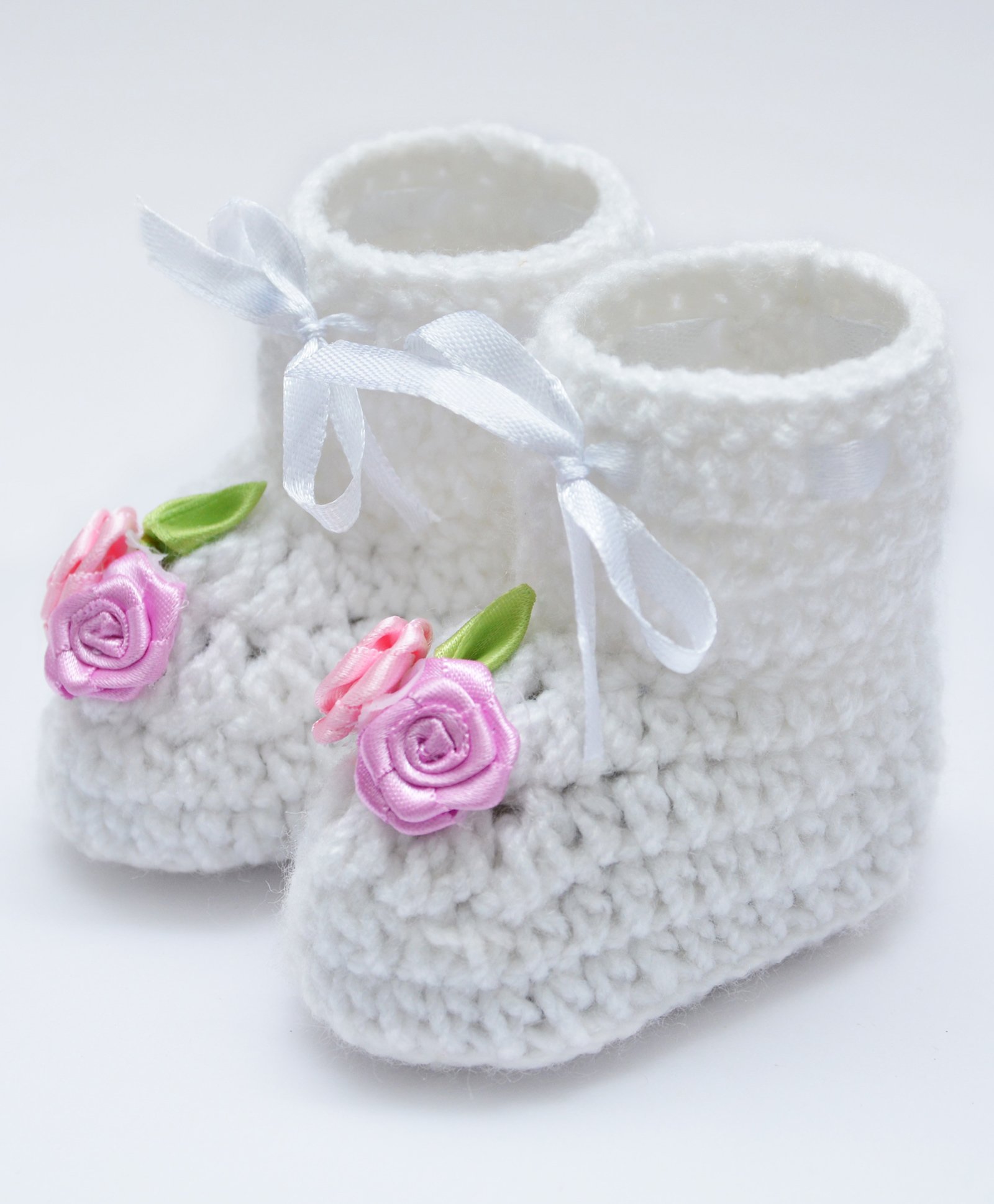 Love Crochet Art Floral Detailed Booties - White-picture-45