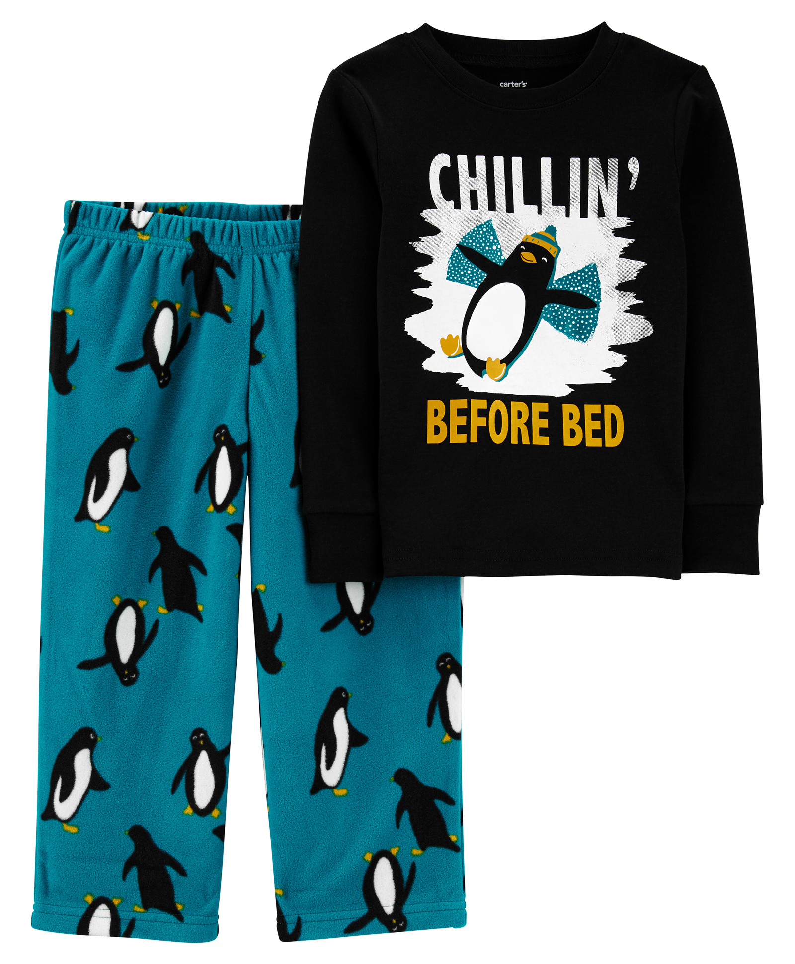 Buy Carter's 2-Piece Penguin Cotton Tee  Fleece PJs - Black for Boys (3-4  Years) Online in India, Shop at FirstCry.com - 9255170