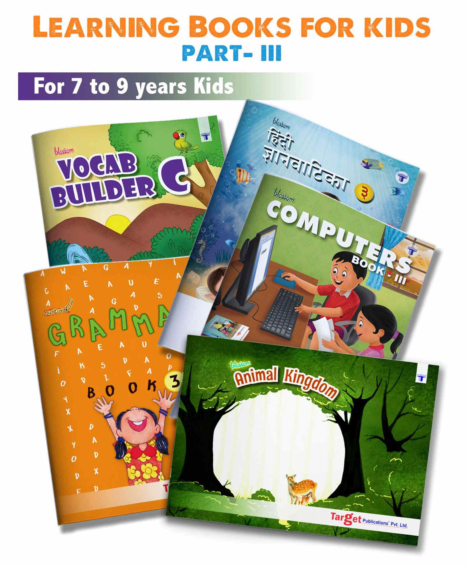 Learning Books for English Vocabulary Grammar Computer Hindi Language and  Animal Encyclopedia Set of 5 - English Hindi Online in India, Buy at Best  Price from  - 9256423