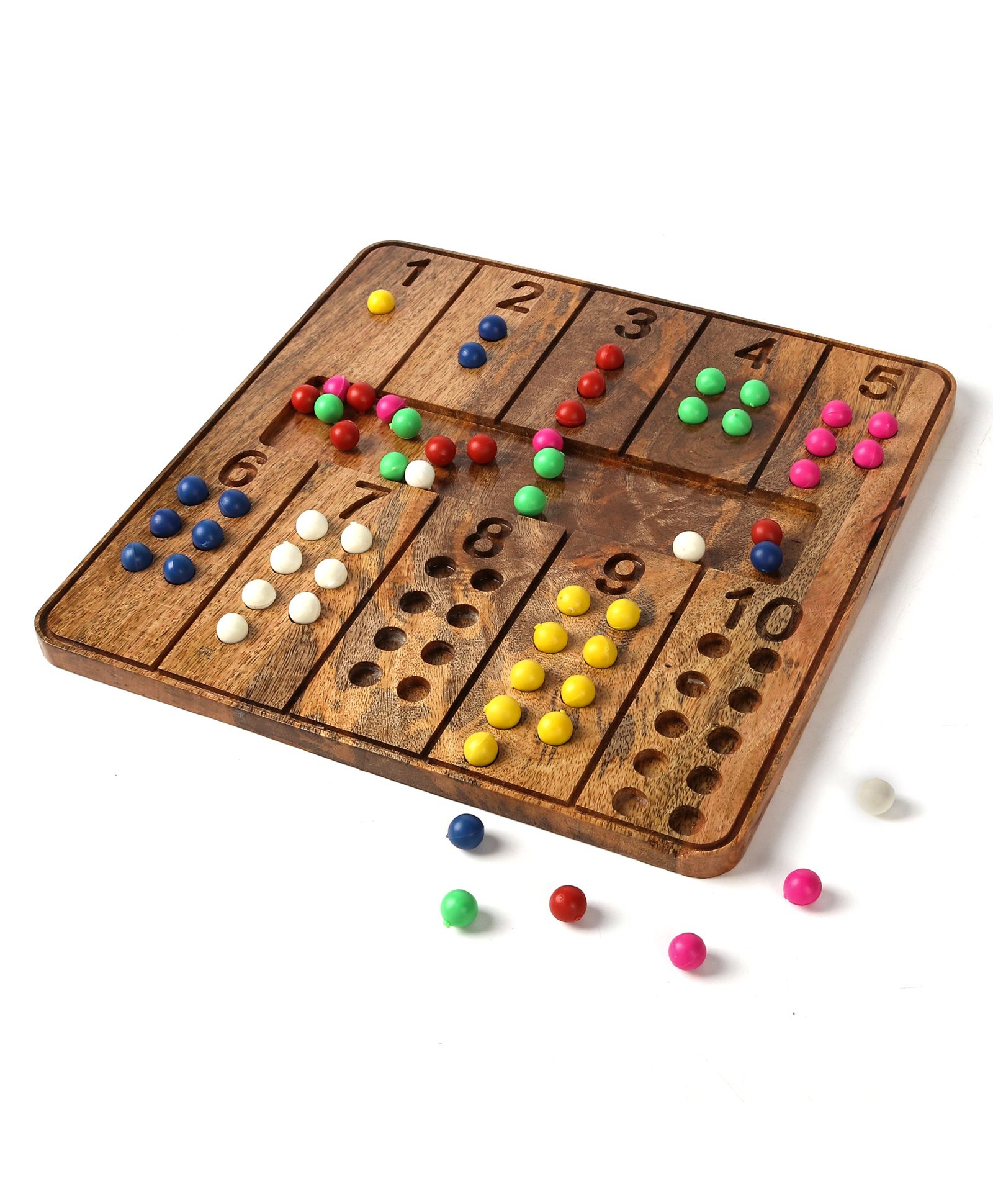 The Engraved Store Counting Board With Colour Balls and Wooden Pencil - Multicolour-picture-12