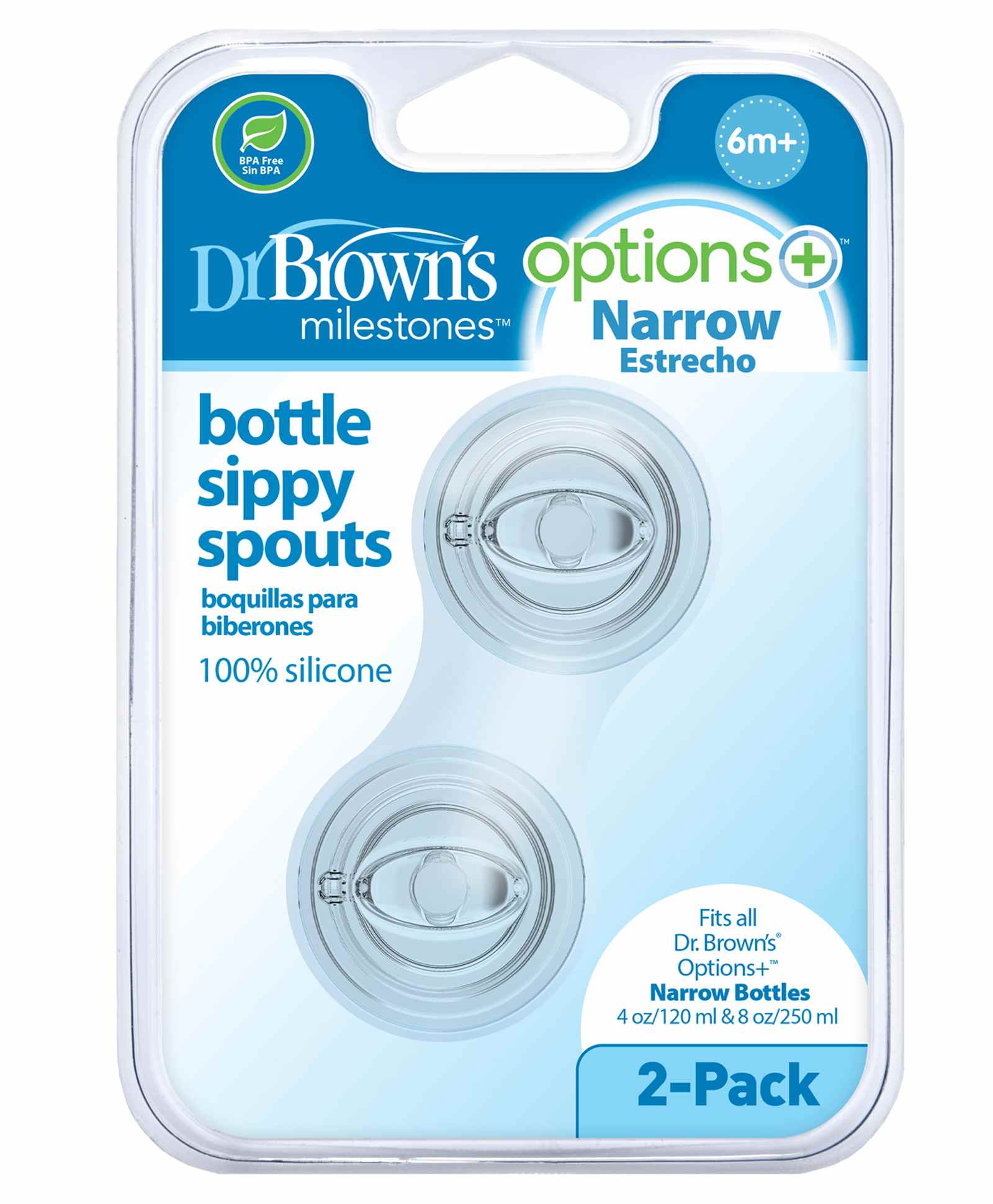 Dr. Brown's Silicone Sipper Spout Set of 2 - White-picture-21