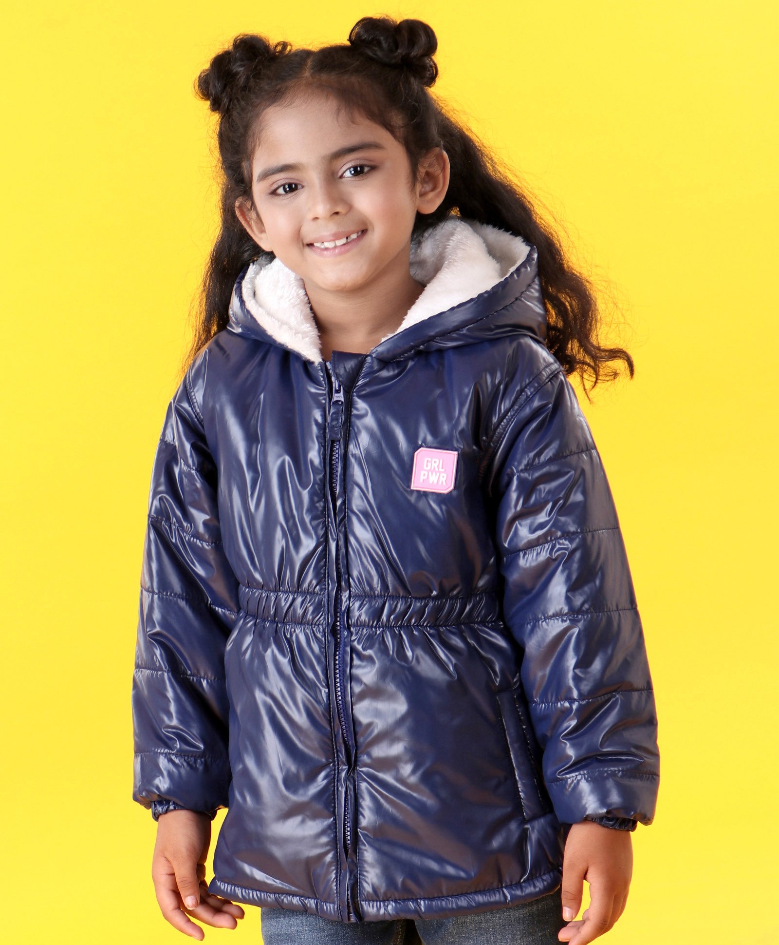 Babyhug Full Sleeves Jacket With Hood - Blue-image-36