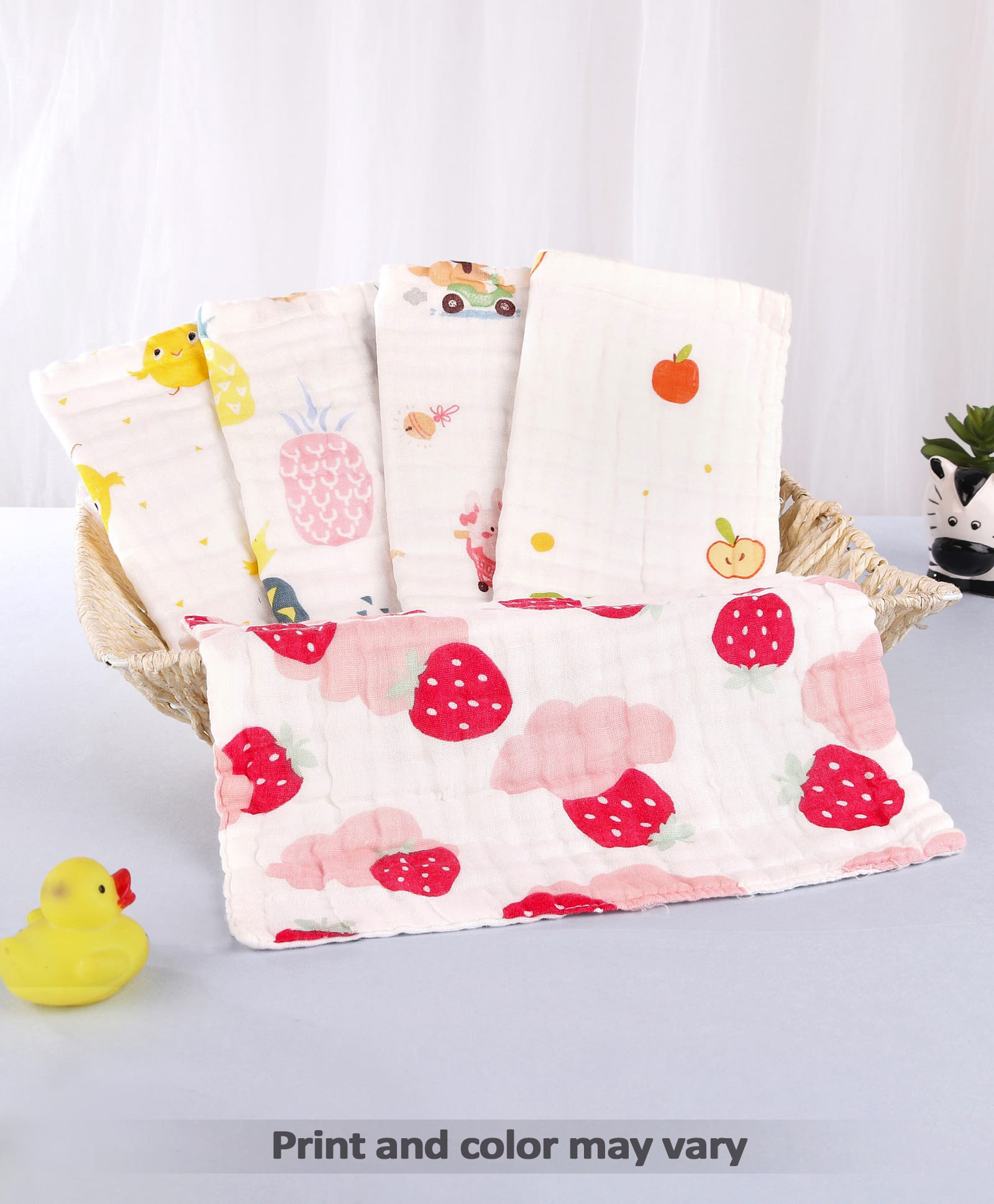 Babyhug 6 Layer Muslin Wash Cloth Pack of 5 - Multicolour