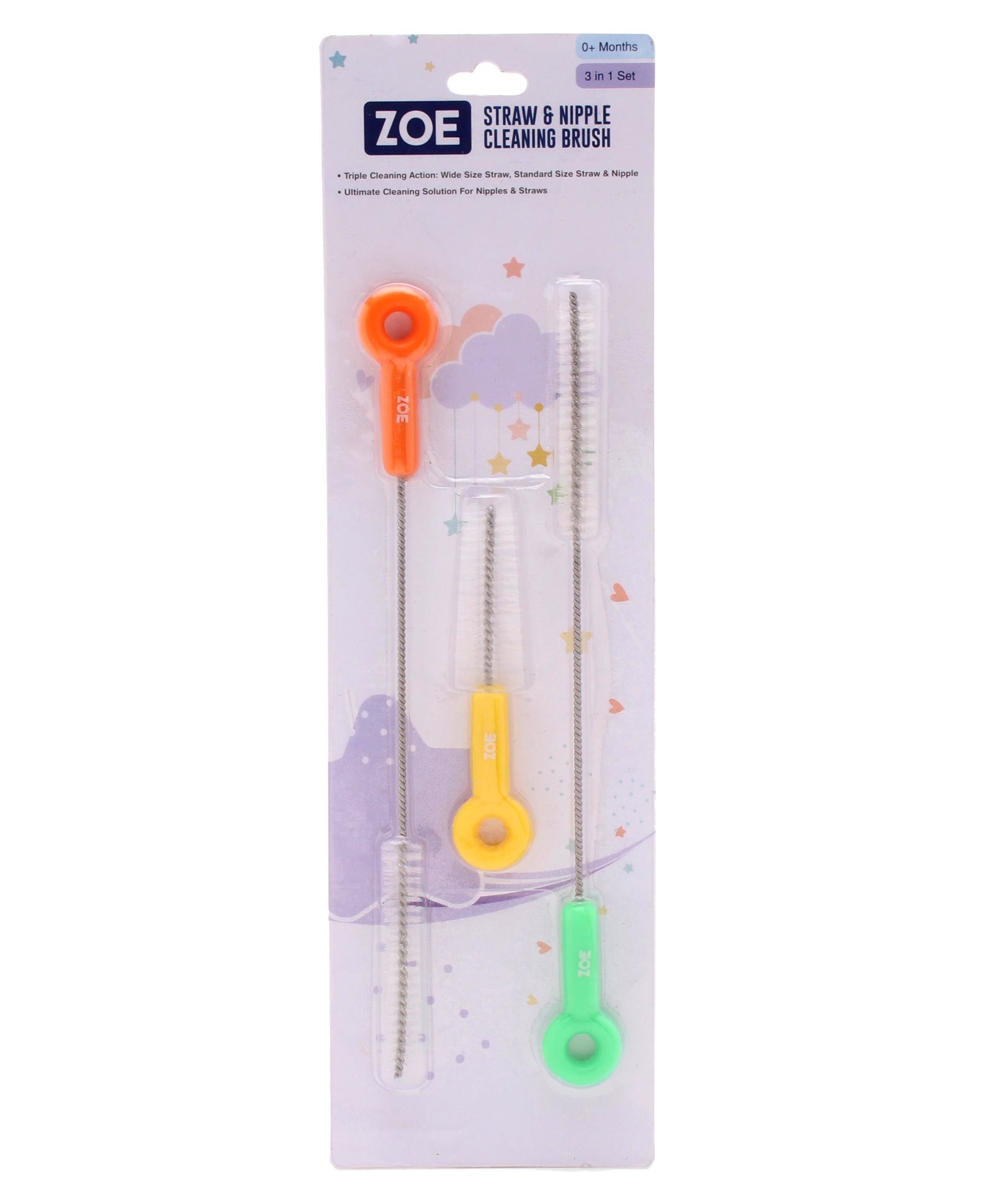 Zoe Straw & Nipple Cleaning Brushes Pack of 3 - Multicolor-picture-14