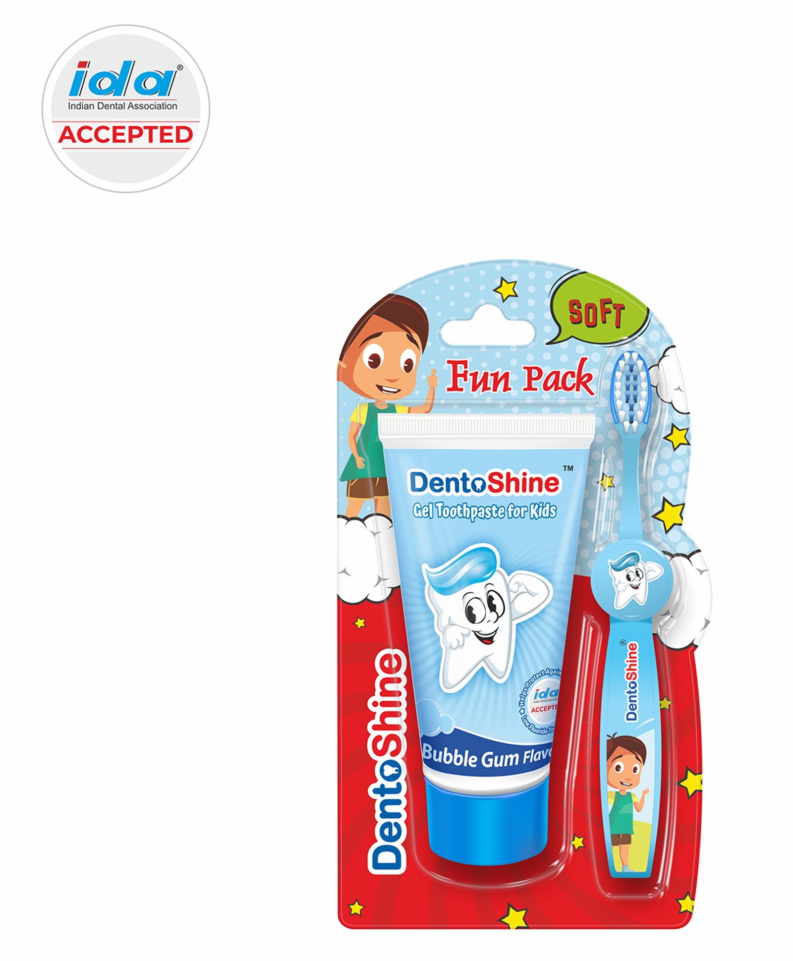 DentoShine Kids Fun Pack Bubble Gum - 80 gm-image-33