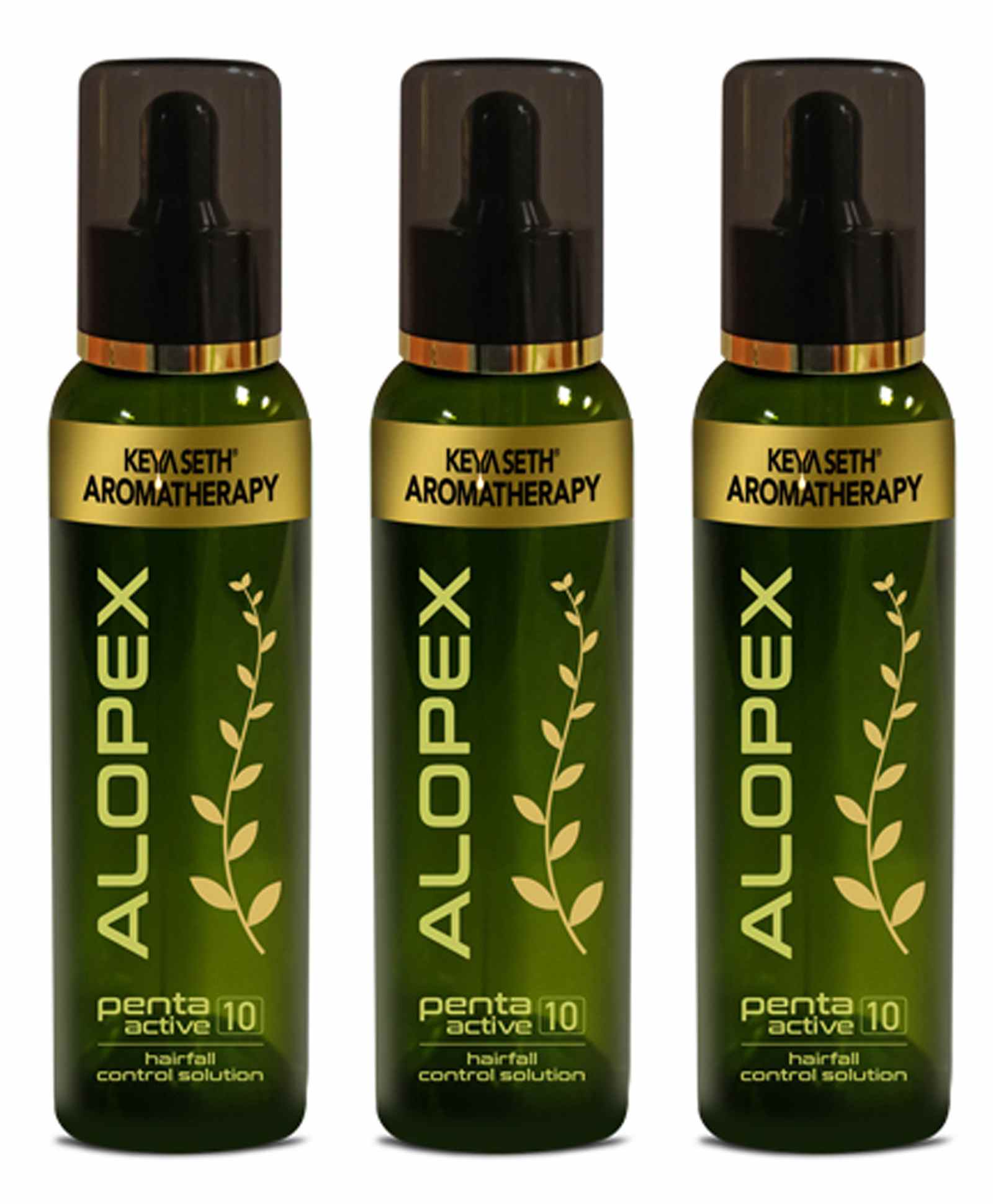 Keya Seth Aromatherapy Alopex Penta Active 10 Hairfall Control Solution  Pack of 3 - 120 ml each Online in India, Buy at Best Price from   - 9276974