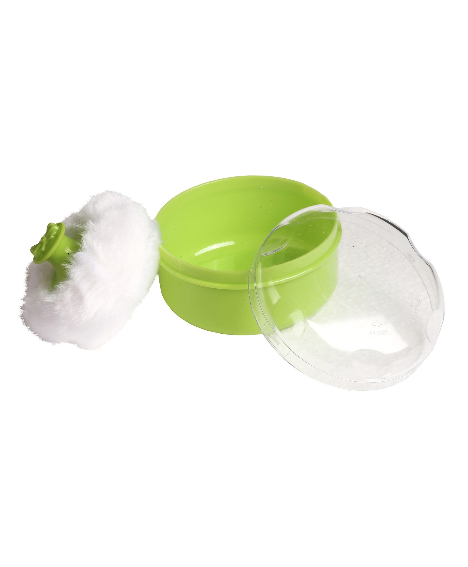 Baby Moo Powder Puff with Case - Green