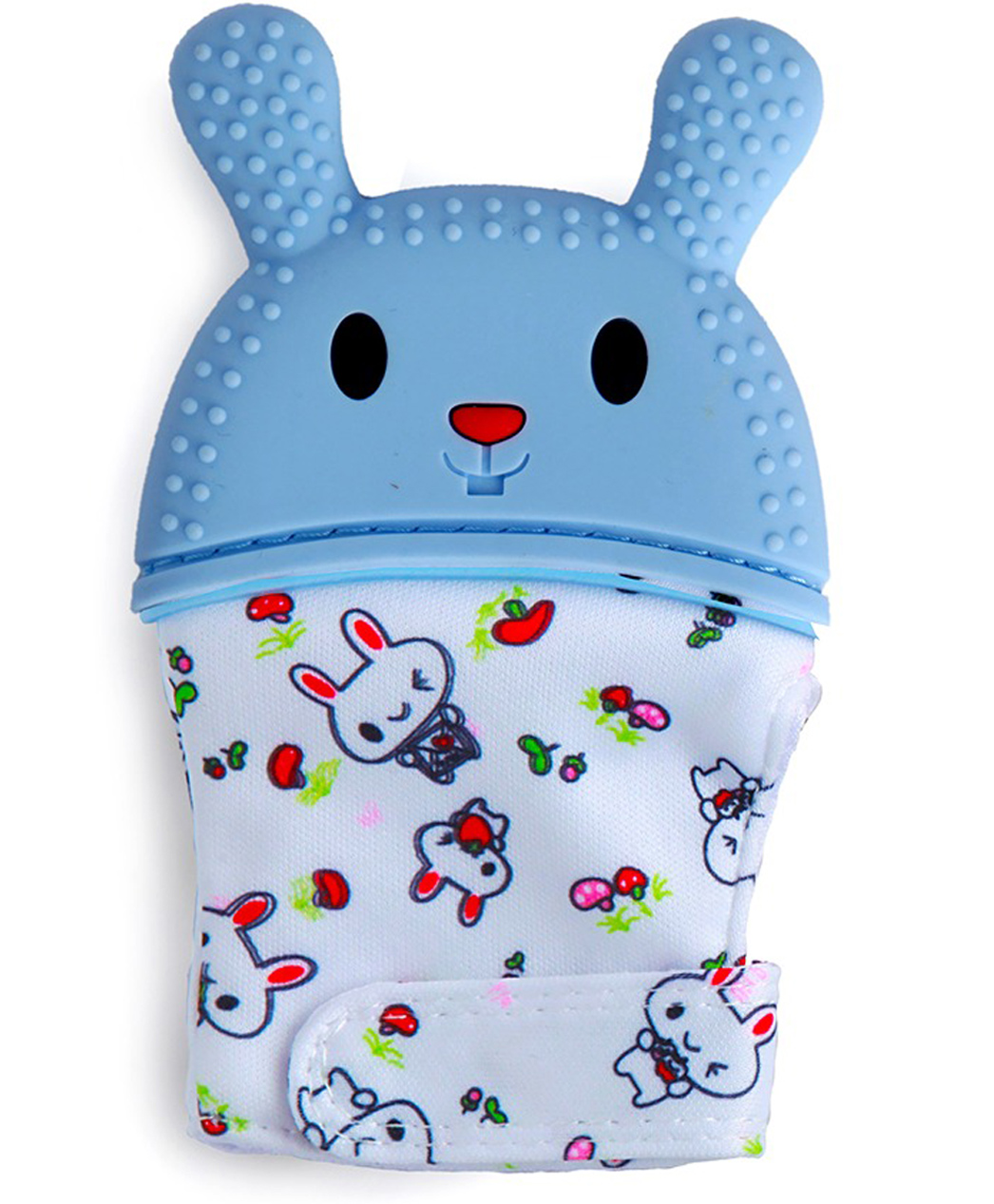 Baby Moo Bunny Teething Mitten - Blue White-picture-22