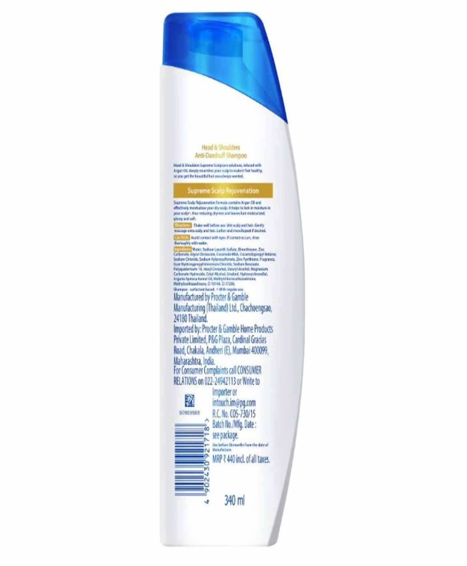 Head Shoulders Supreme Scalp Rejuvenation Shampoo 340 Ml Online In India Buy At Best Price From Firstcry Com 9287472